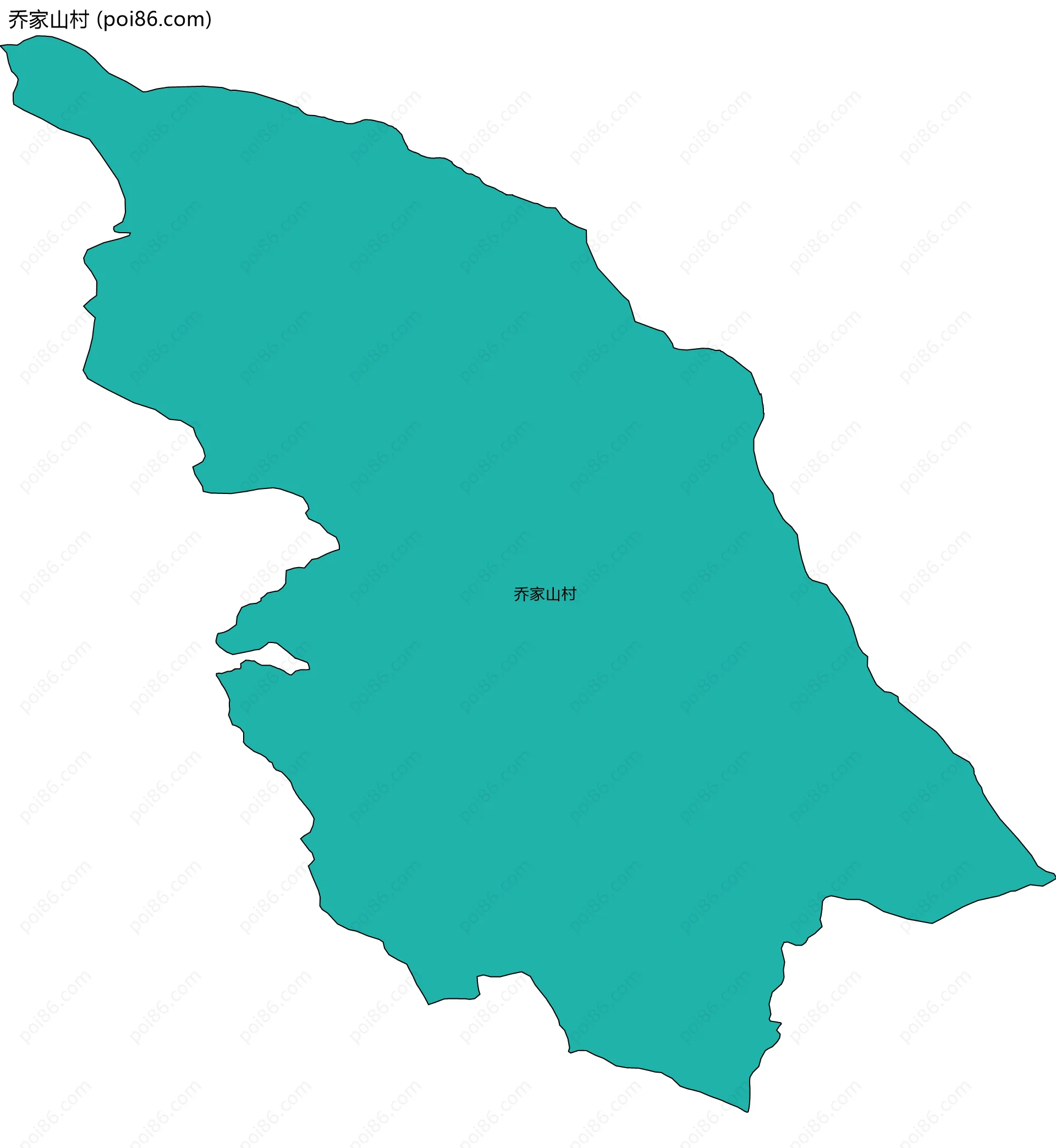 乔家山村边界地图