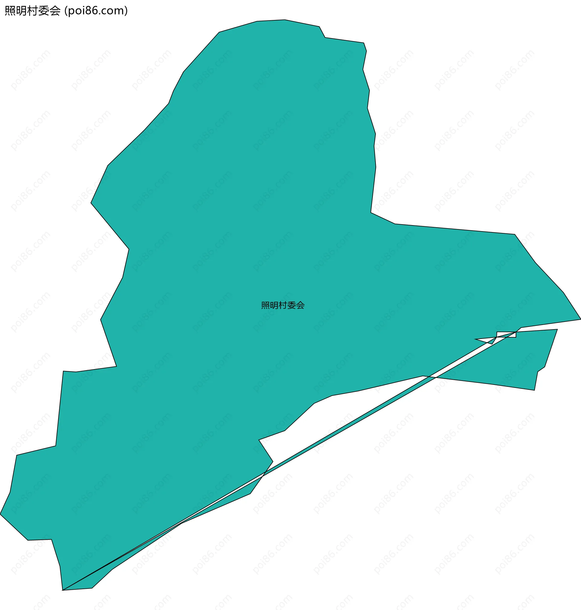 照明村委会边界地图