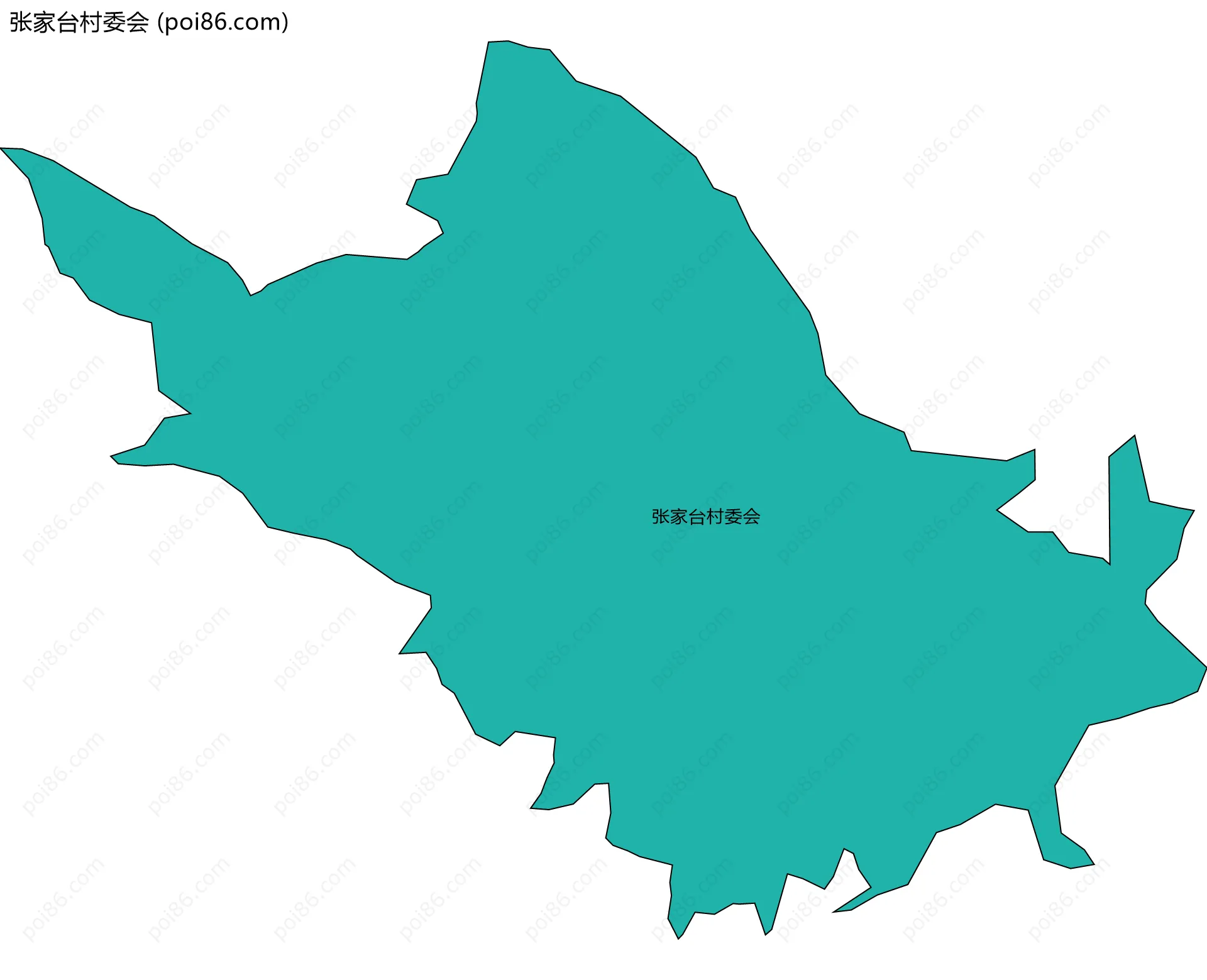 张家台村委会边界地图