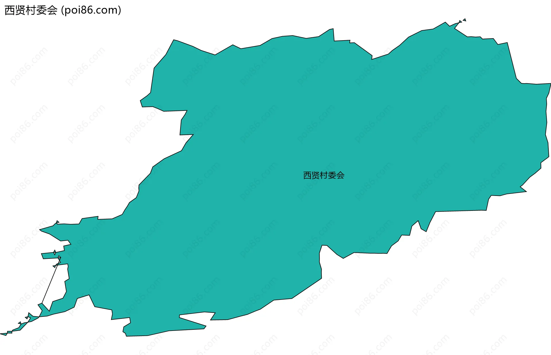 西贤村委会边界地图