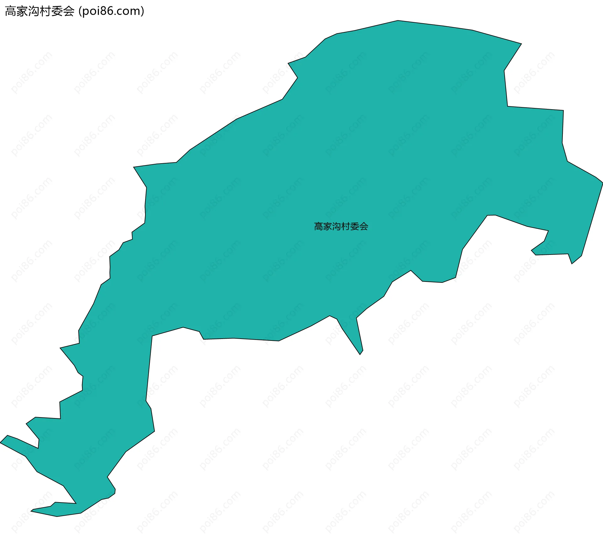 高家沟村委会边界地图