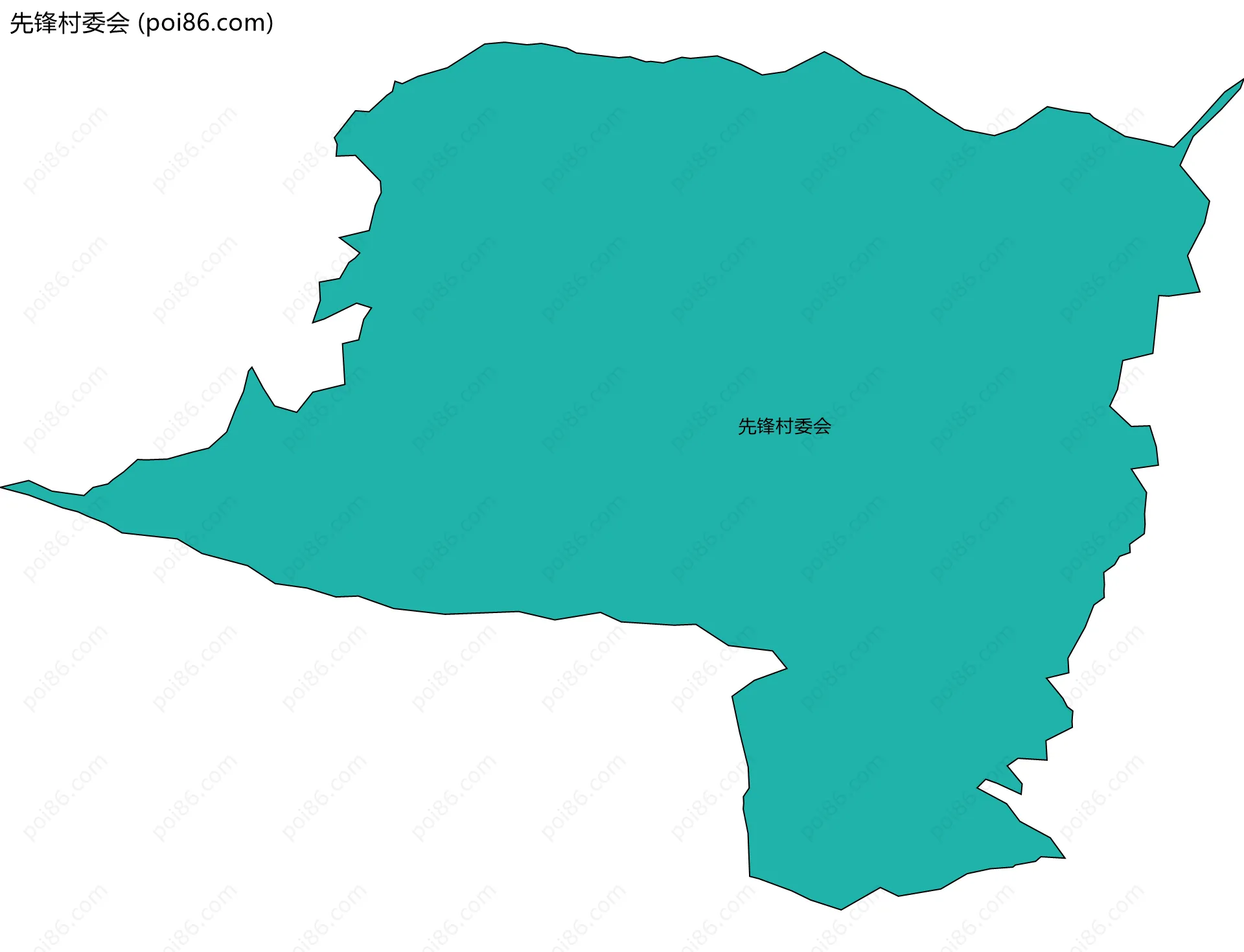 先锋村委会边界地图