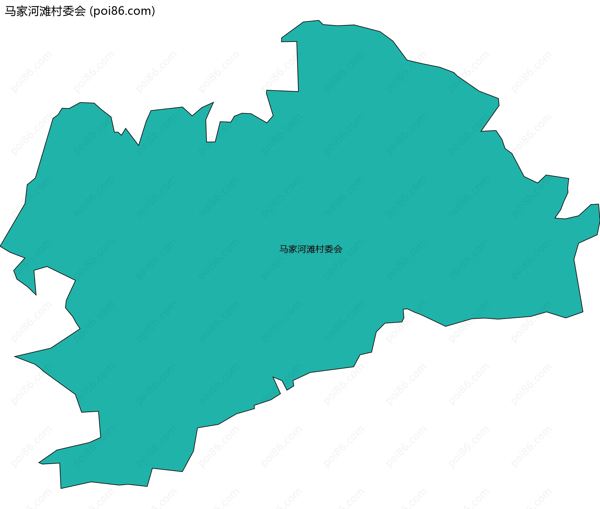 马家河滩村委会边界地图