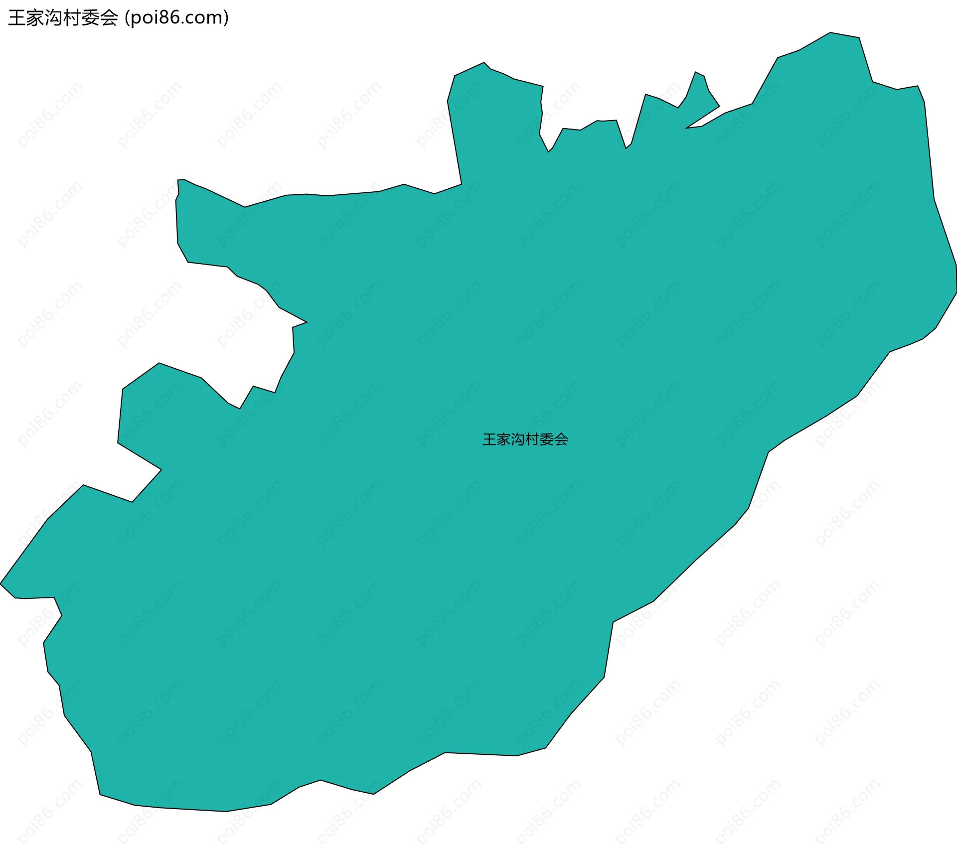 王家沟村委会边界地图