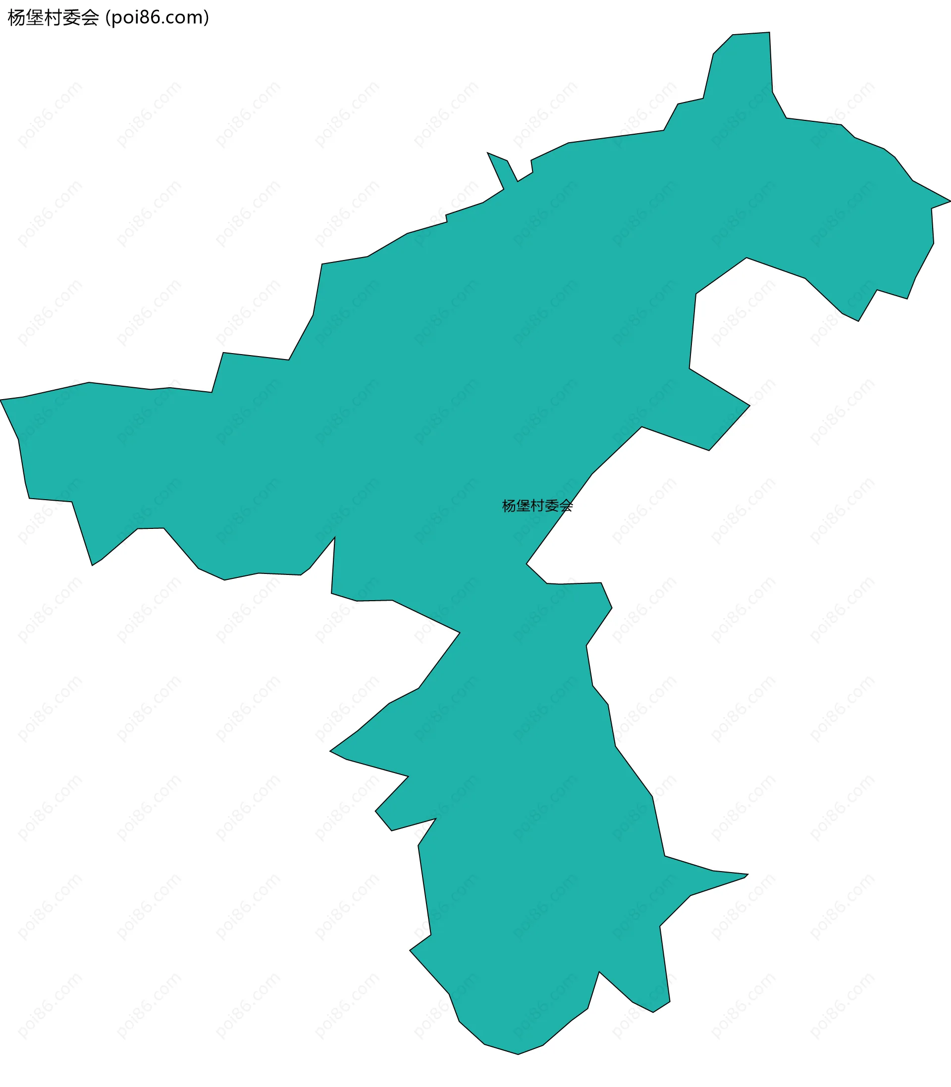 杨堡村委会边界地图