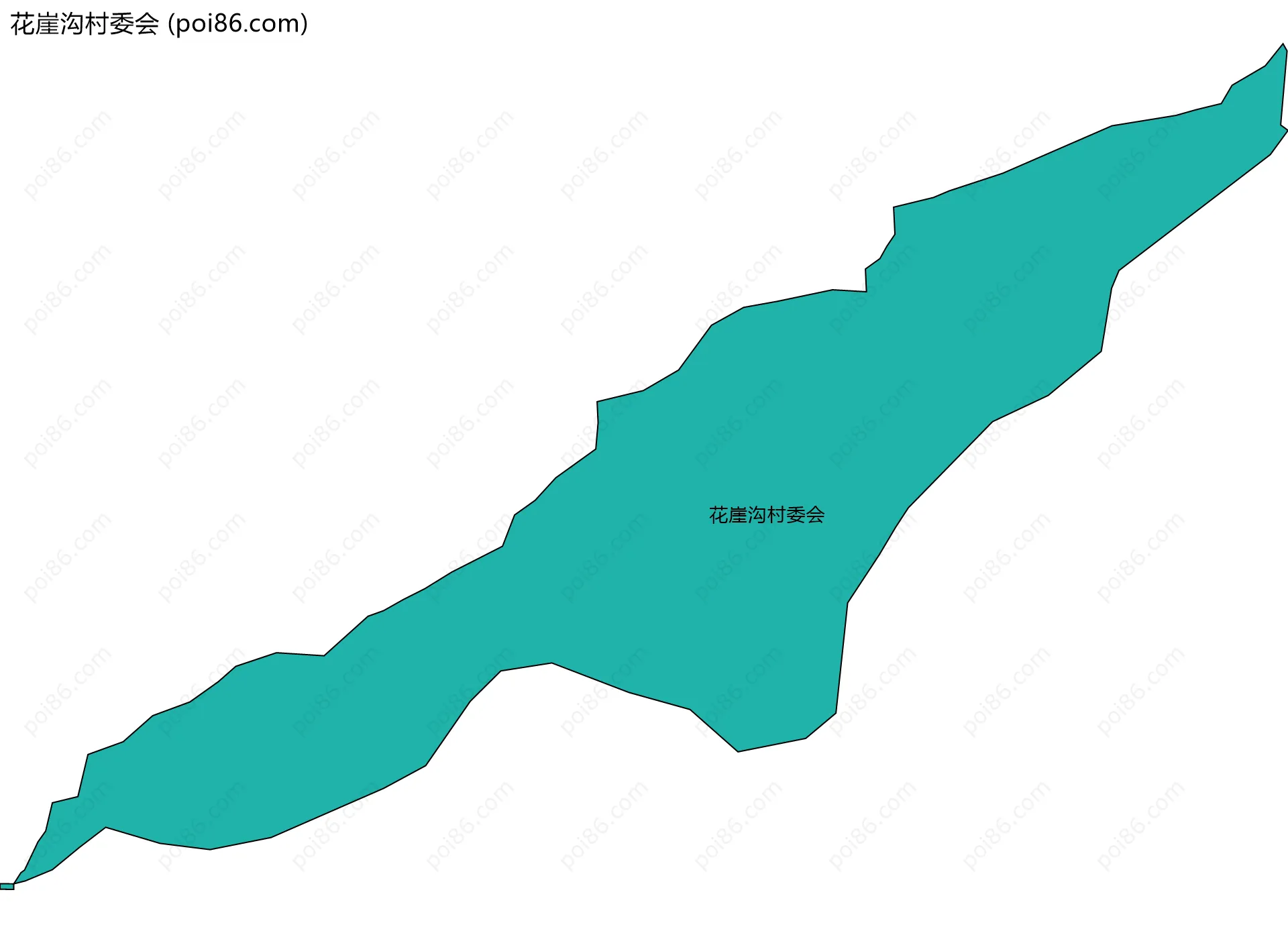 花崖沟村委会边界地图
