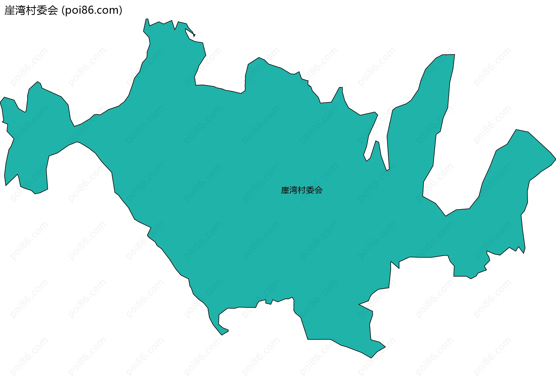 崖湾村委会边界地图