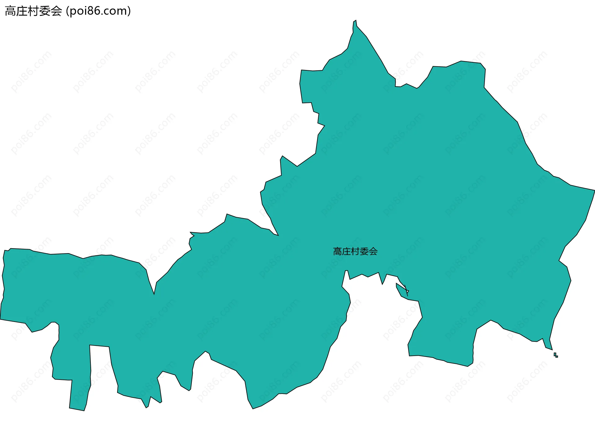 高庄村委会边界地图