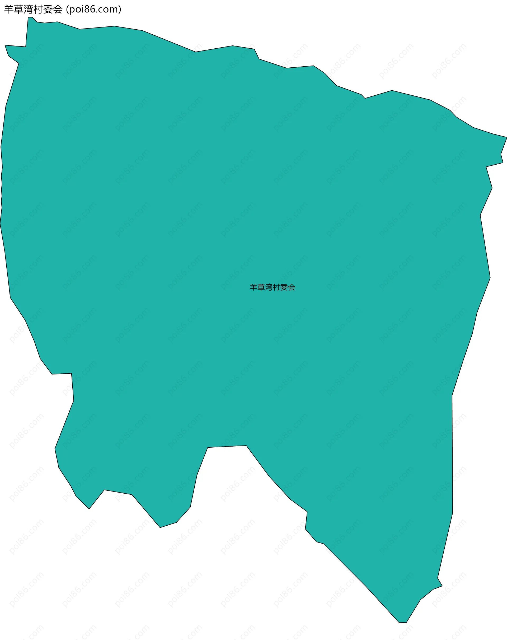羊草湾村委会边界地图