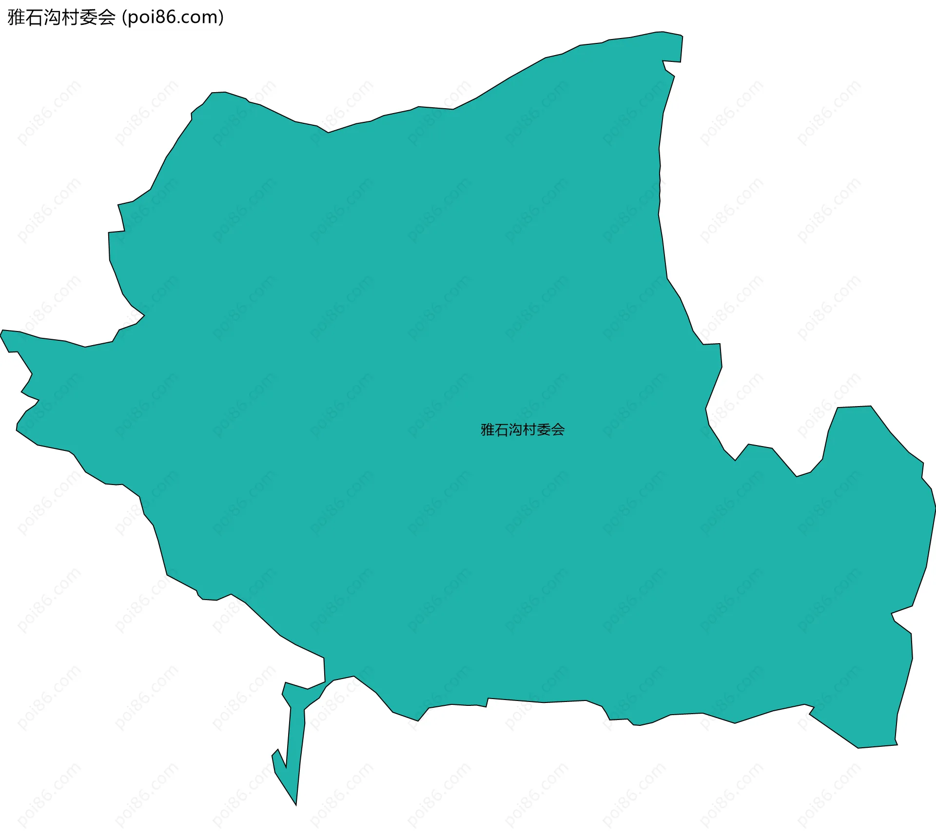 雅石沟村委会边界地图