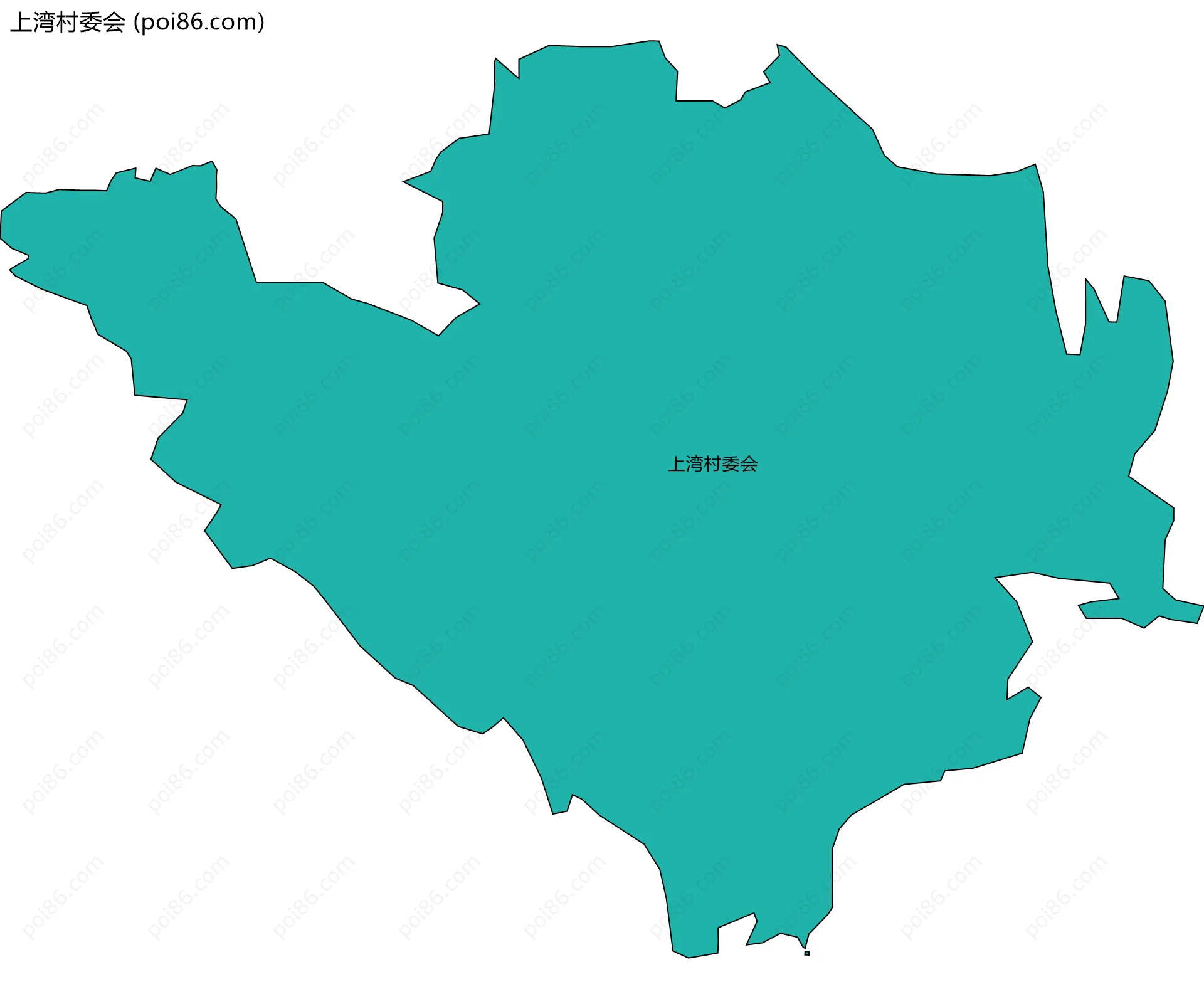 上湾村委会边界地图