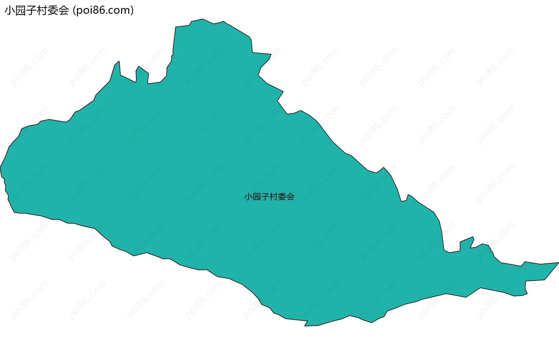 小园子村委会边界地图