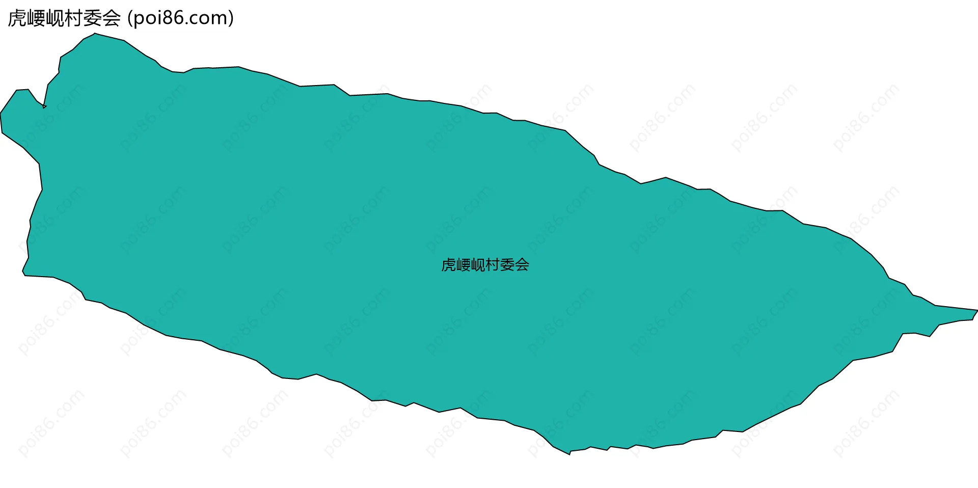 虎崾岘村委会边界地图