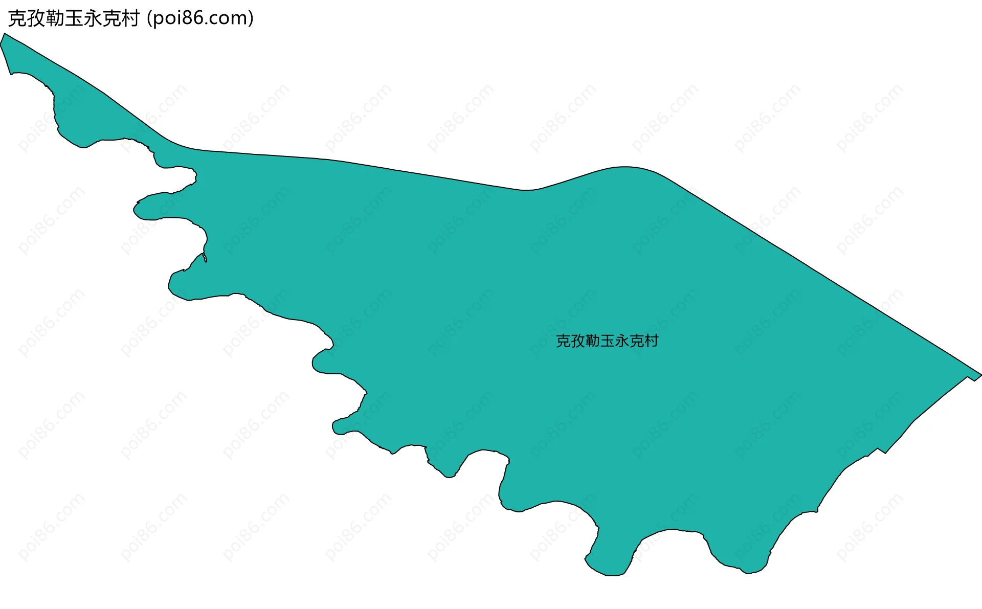 克孜勒玉永克村边界地图