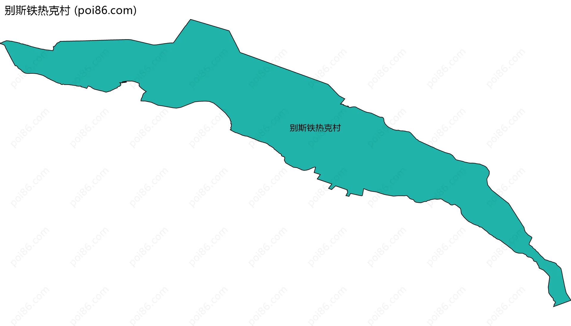 别斯铁热克村边界地图