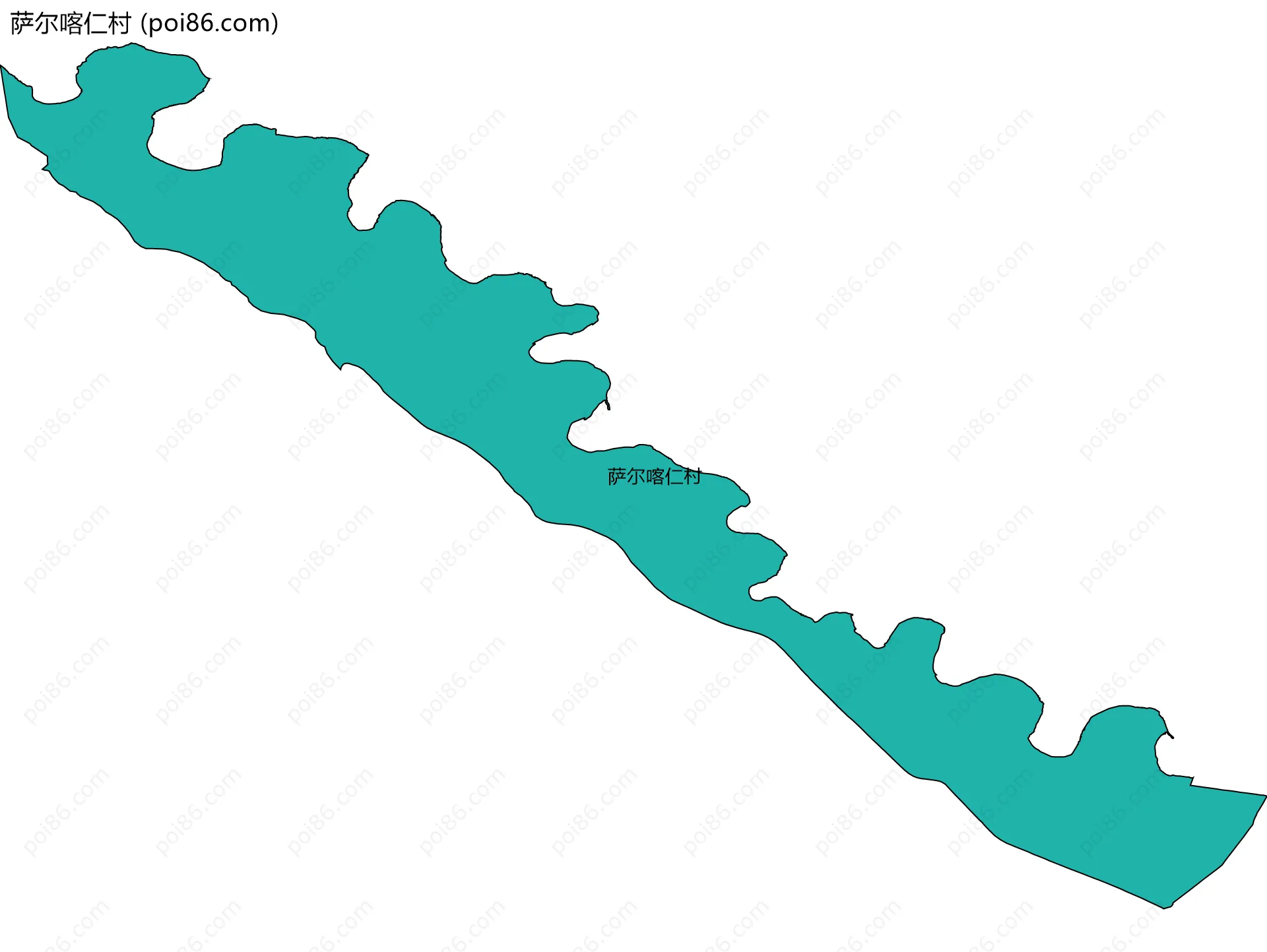萨尔喀仁村边界地图