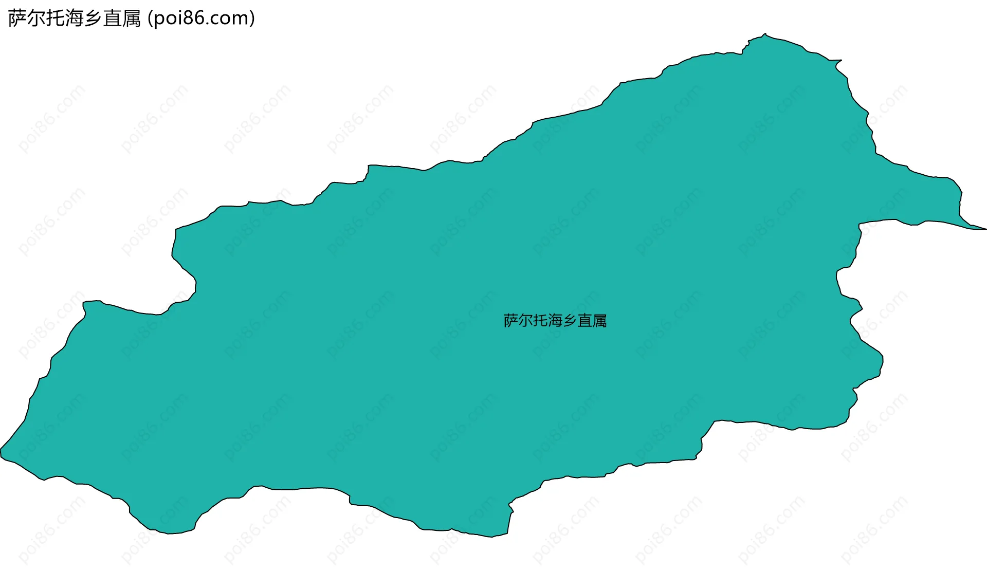 萨尔托海乡直属边界地图