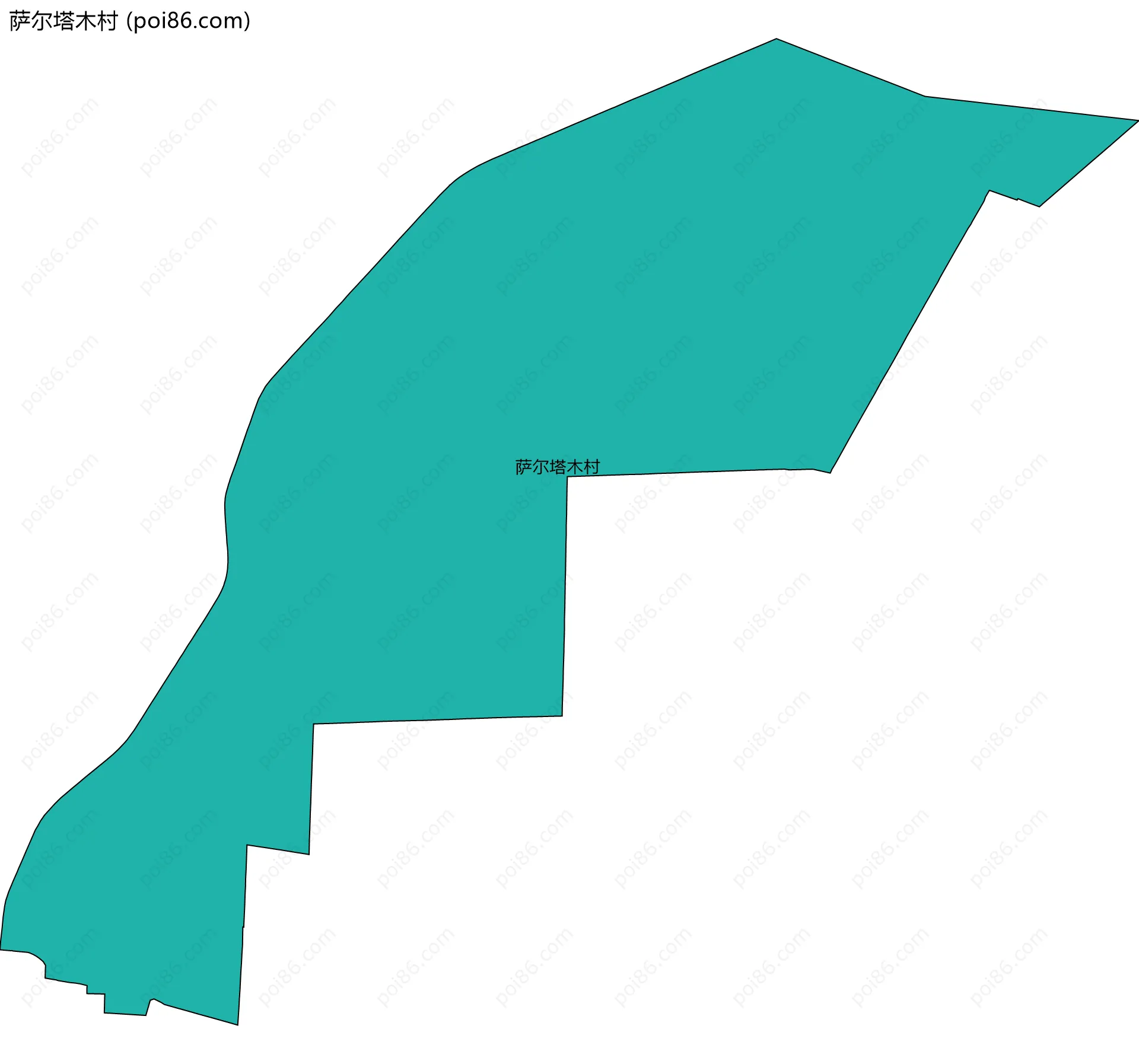 萨尔塔木村边界地图