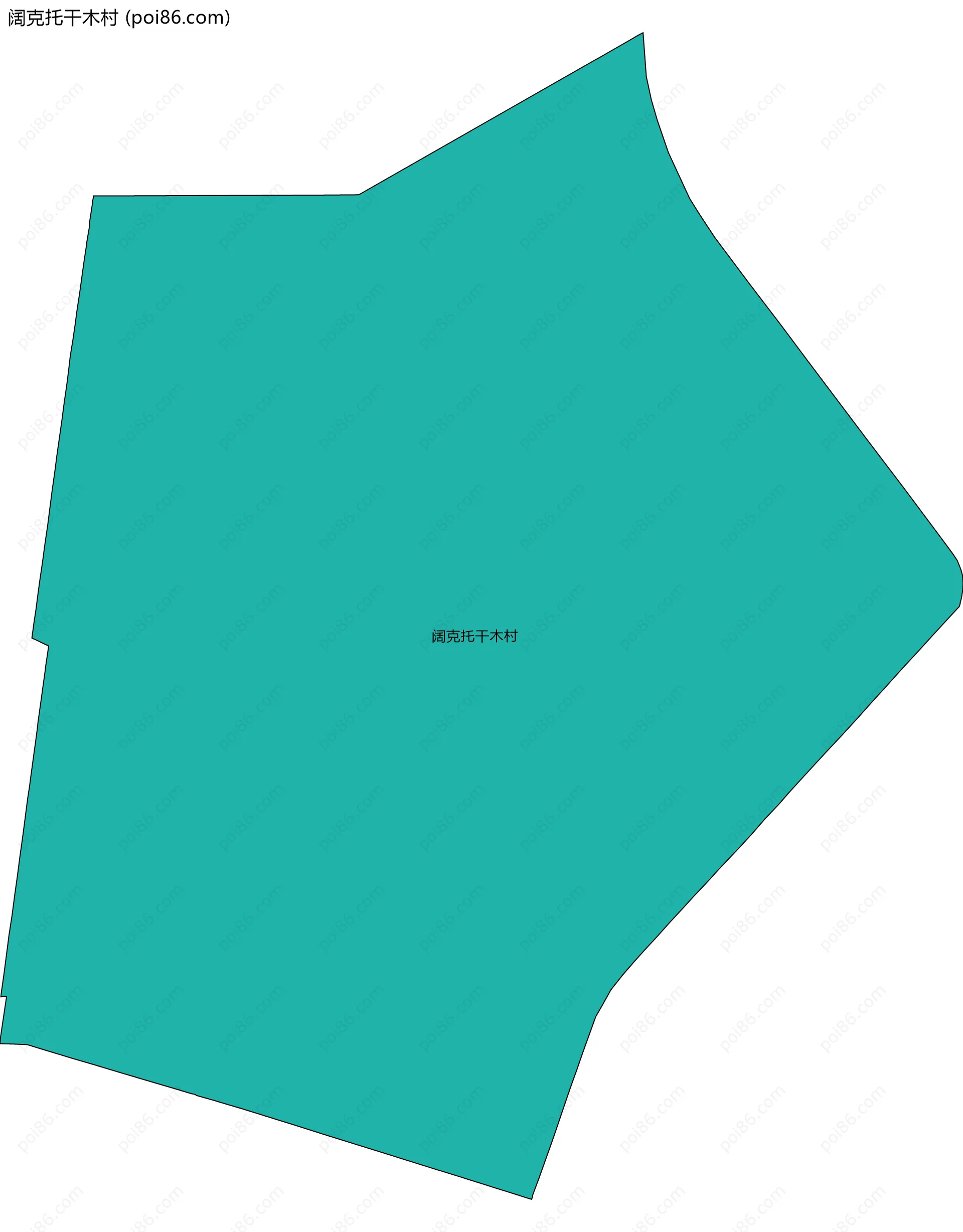 阔克托干木村边界地图