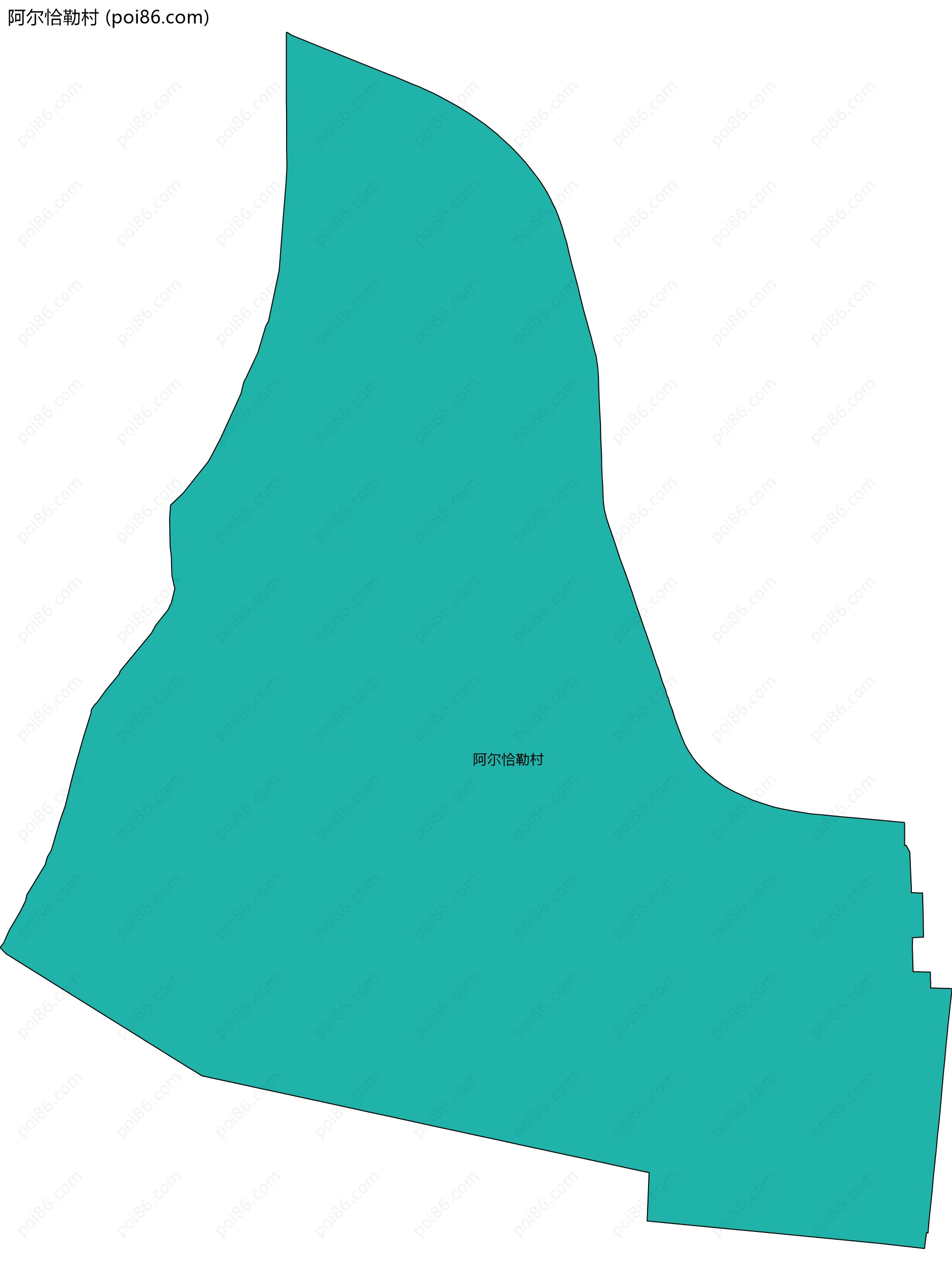 阿尔恰勒村边界地图