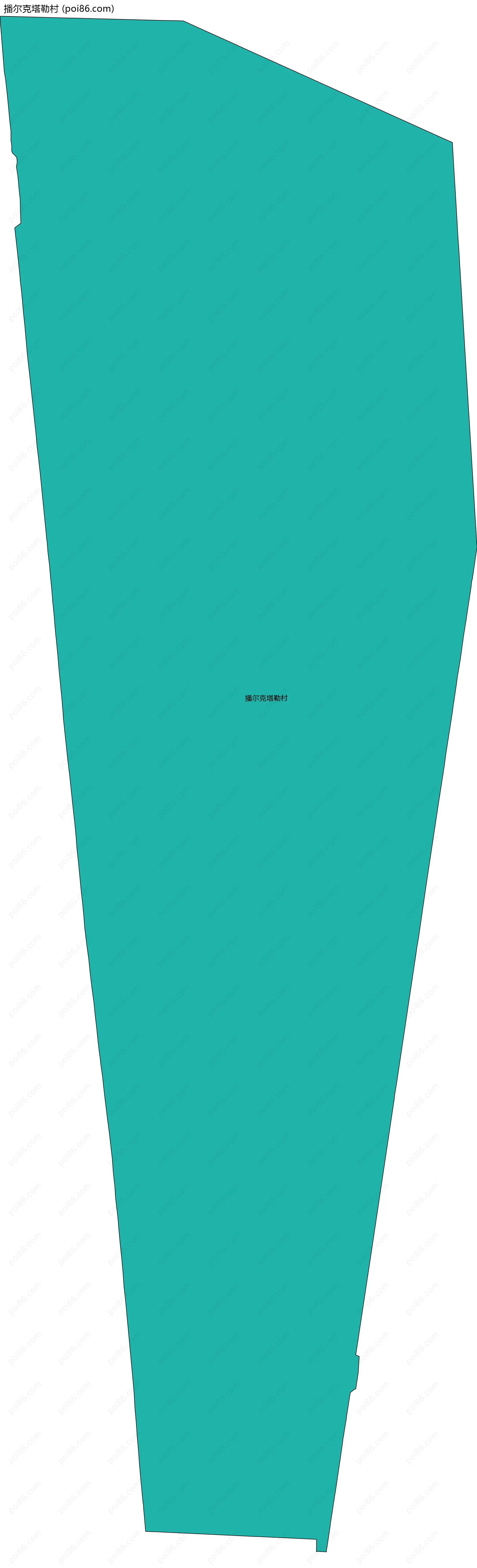 播尔克塔勒村边界地图