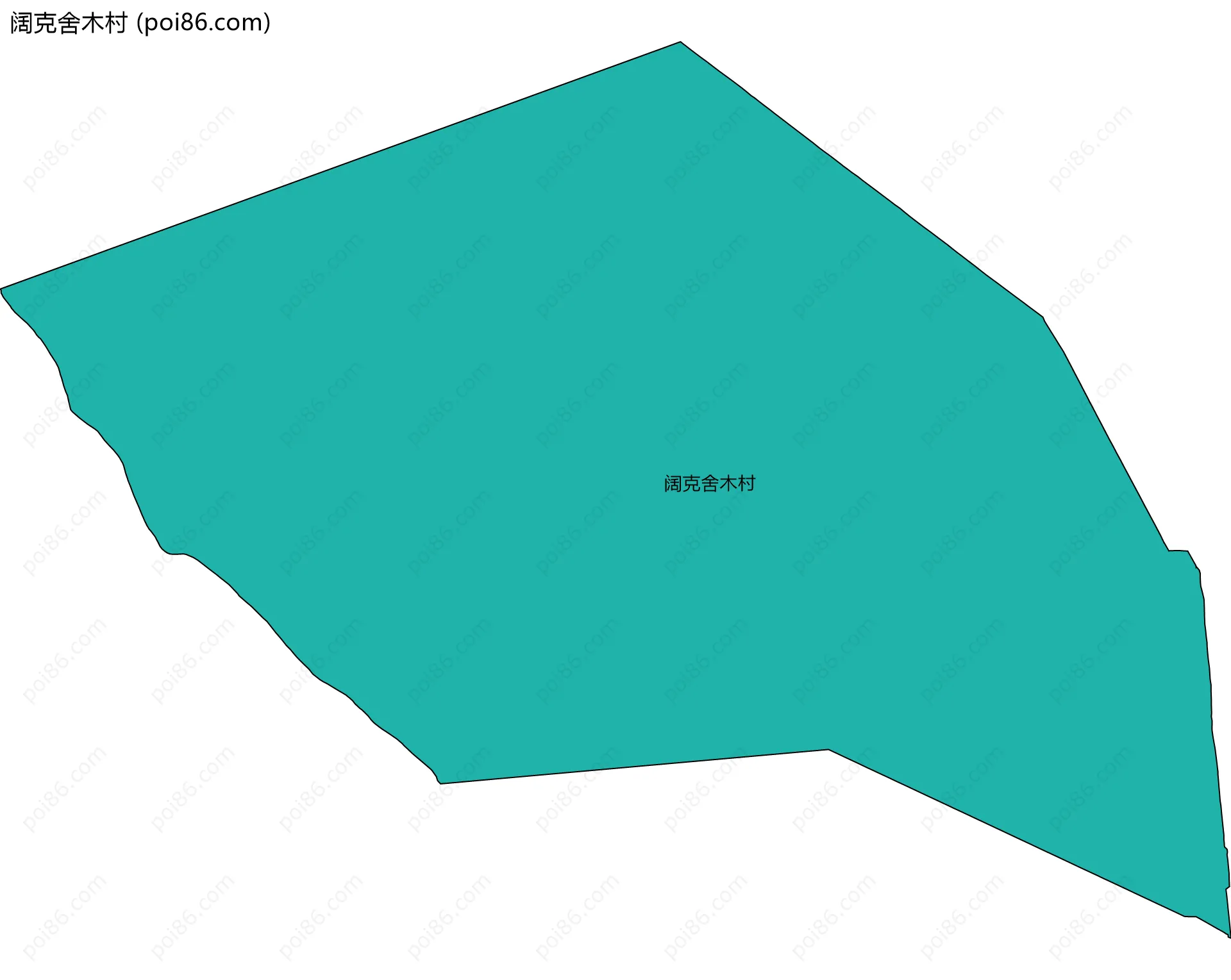 阔克舍木村边界地图