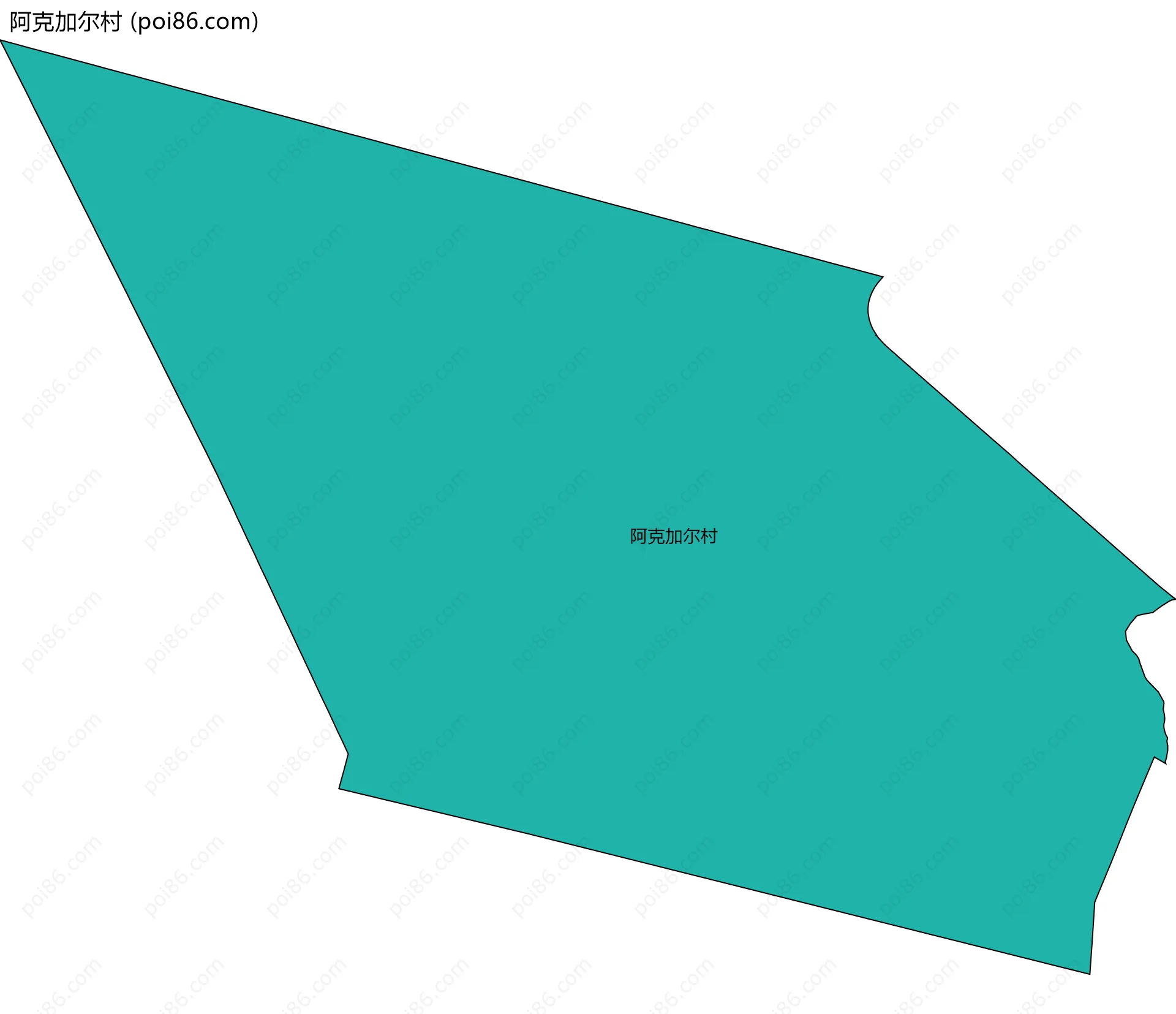 阿克加尔村边界地图