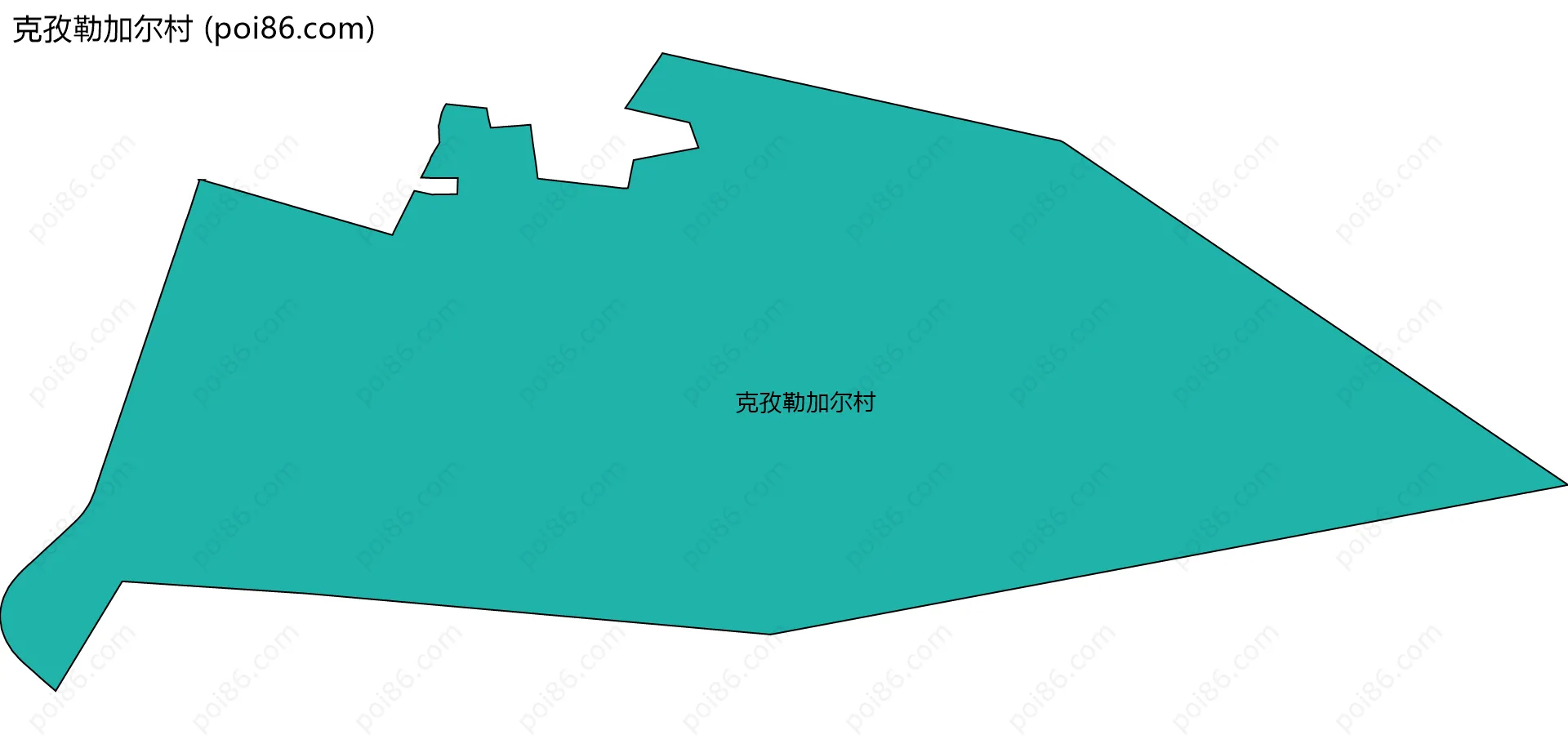 克孜勒加尔村边界地图