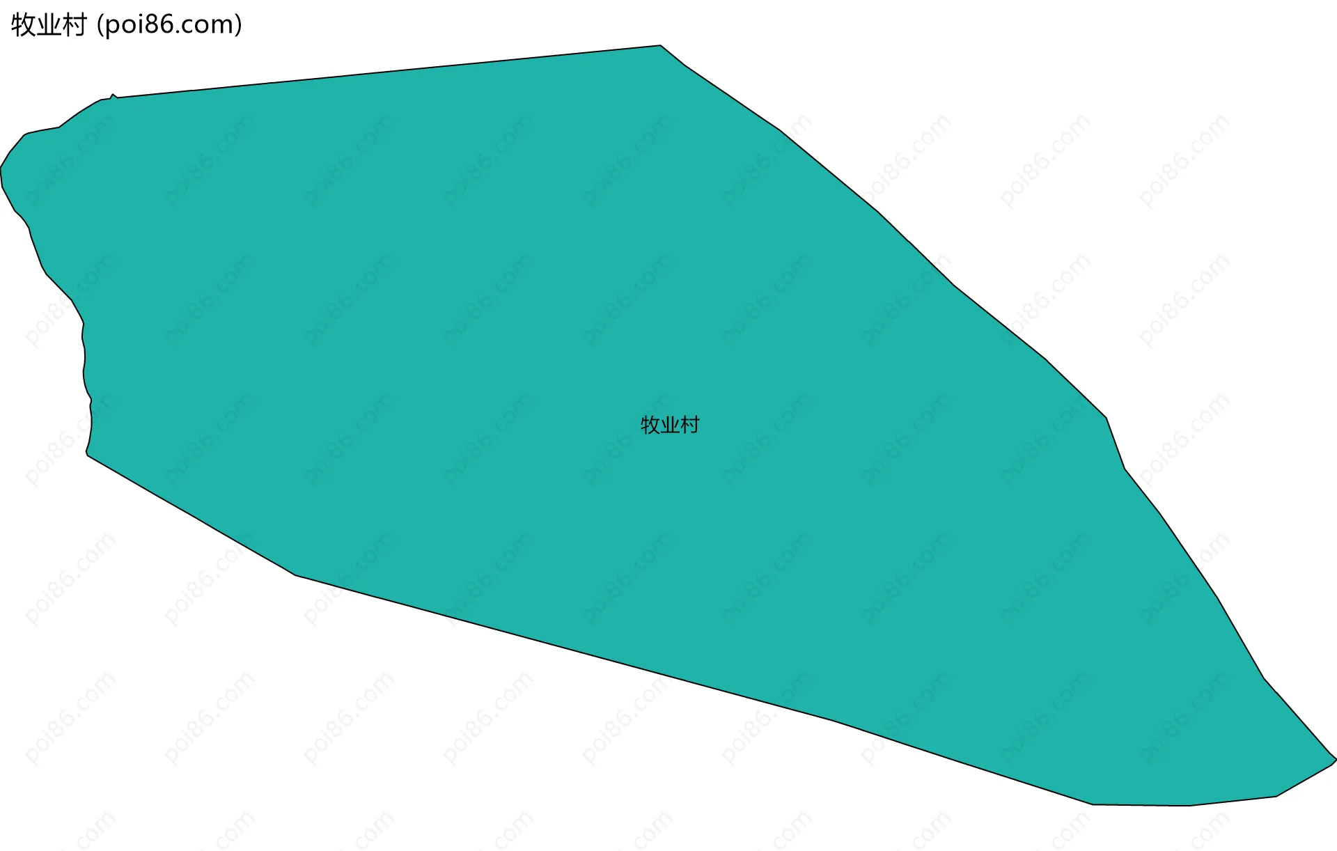 牧业村边界地图