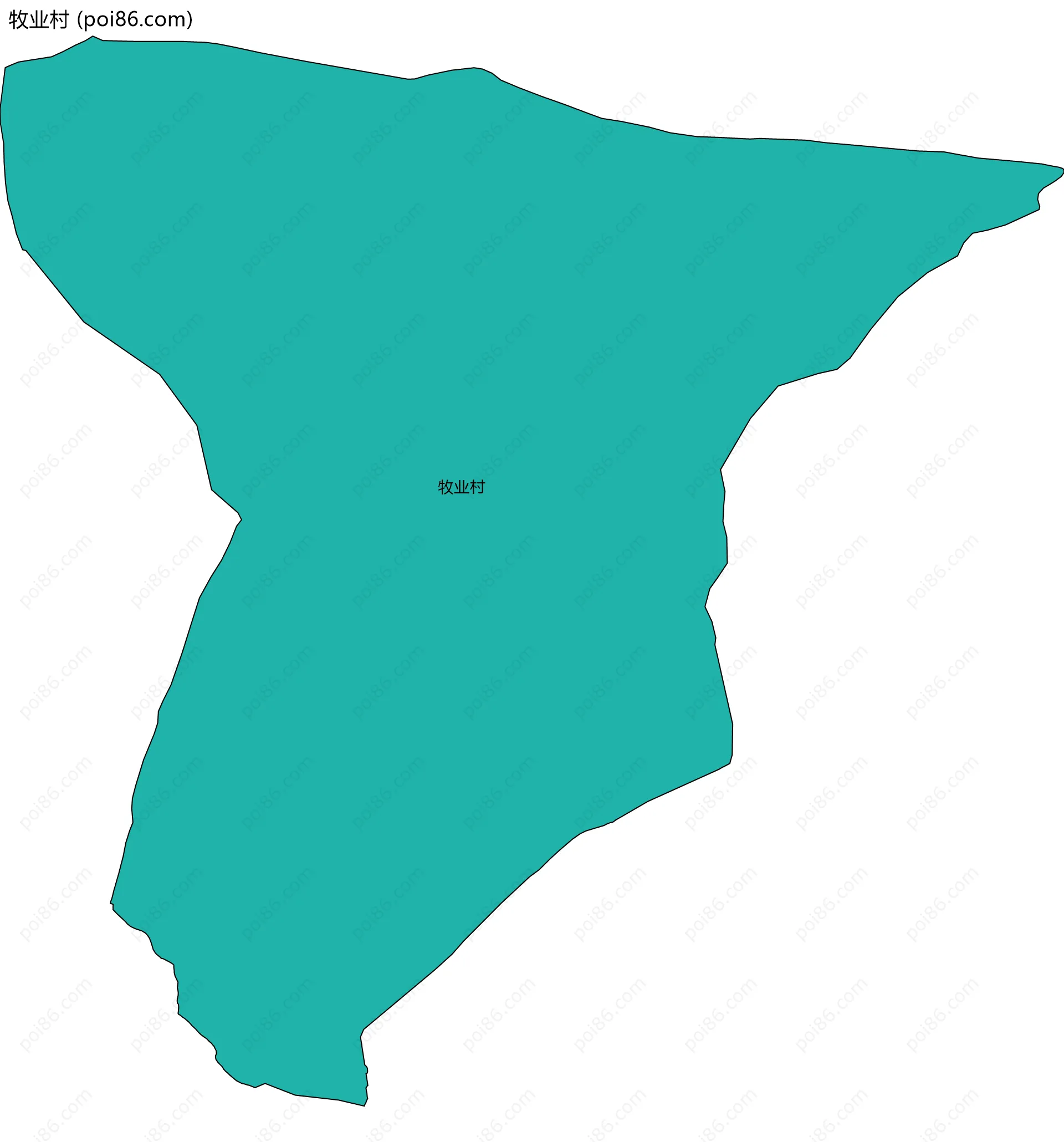 牧业村边界地图