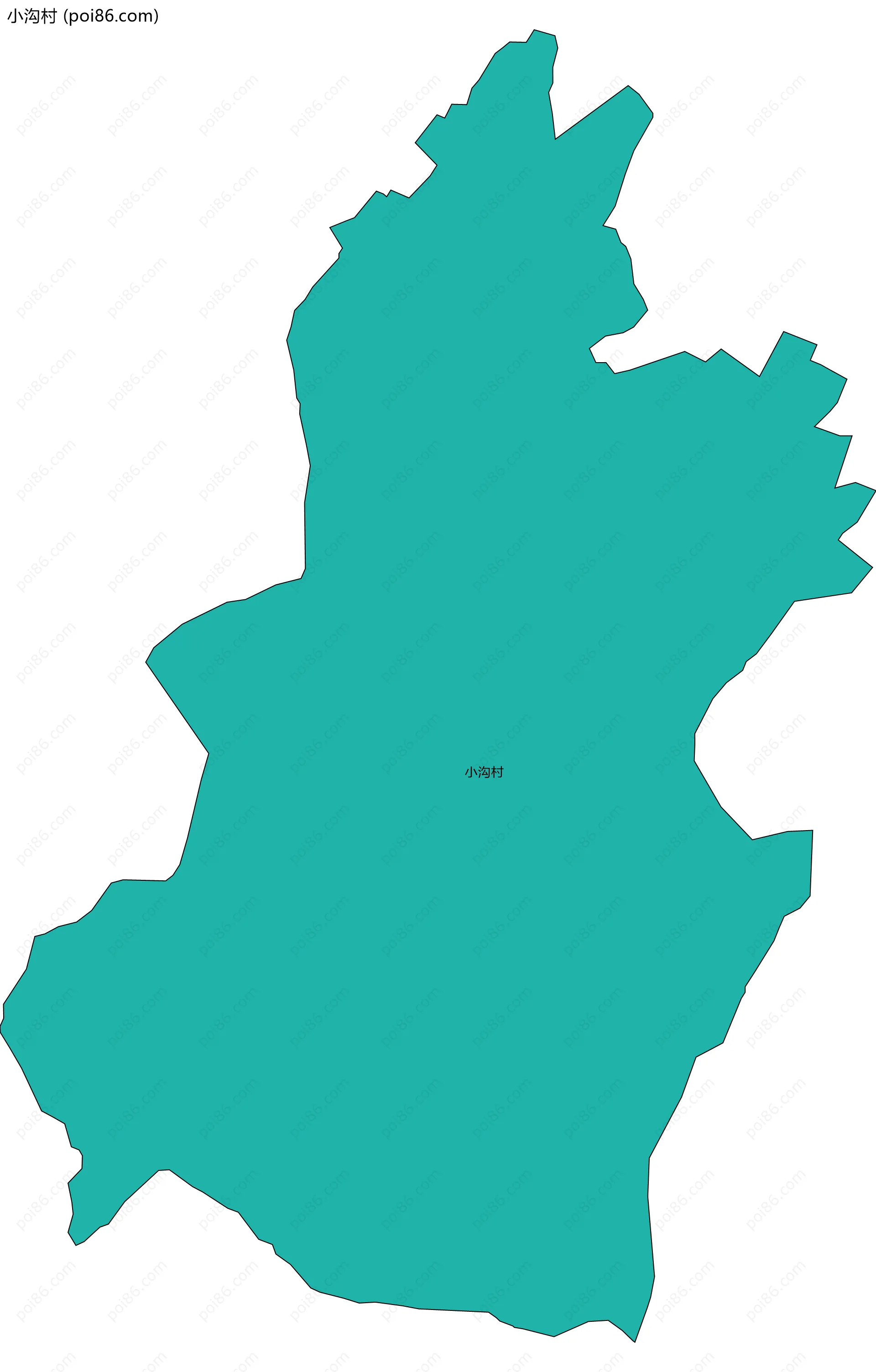 小沟村边界地图