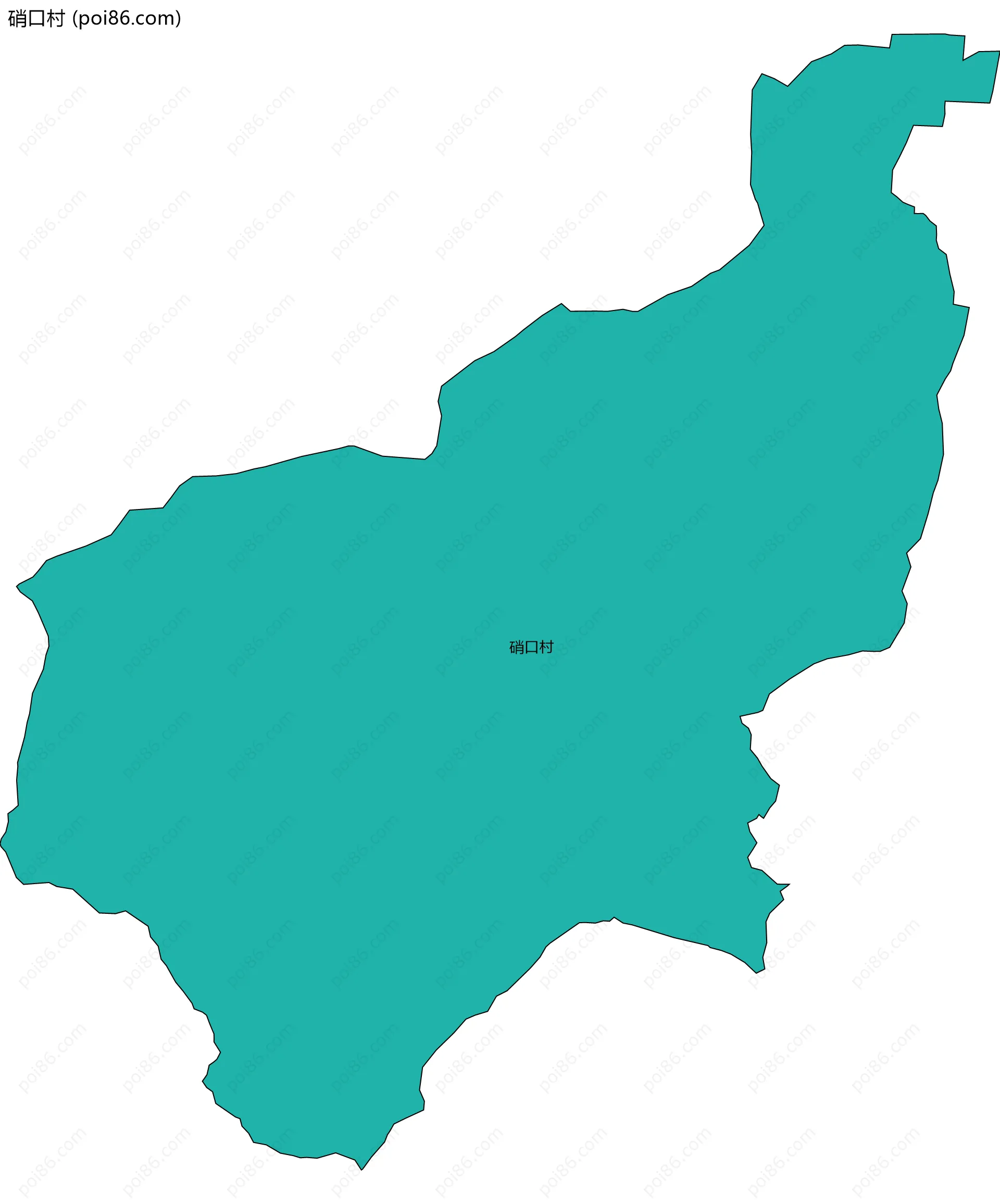 硝口村边界地图