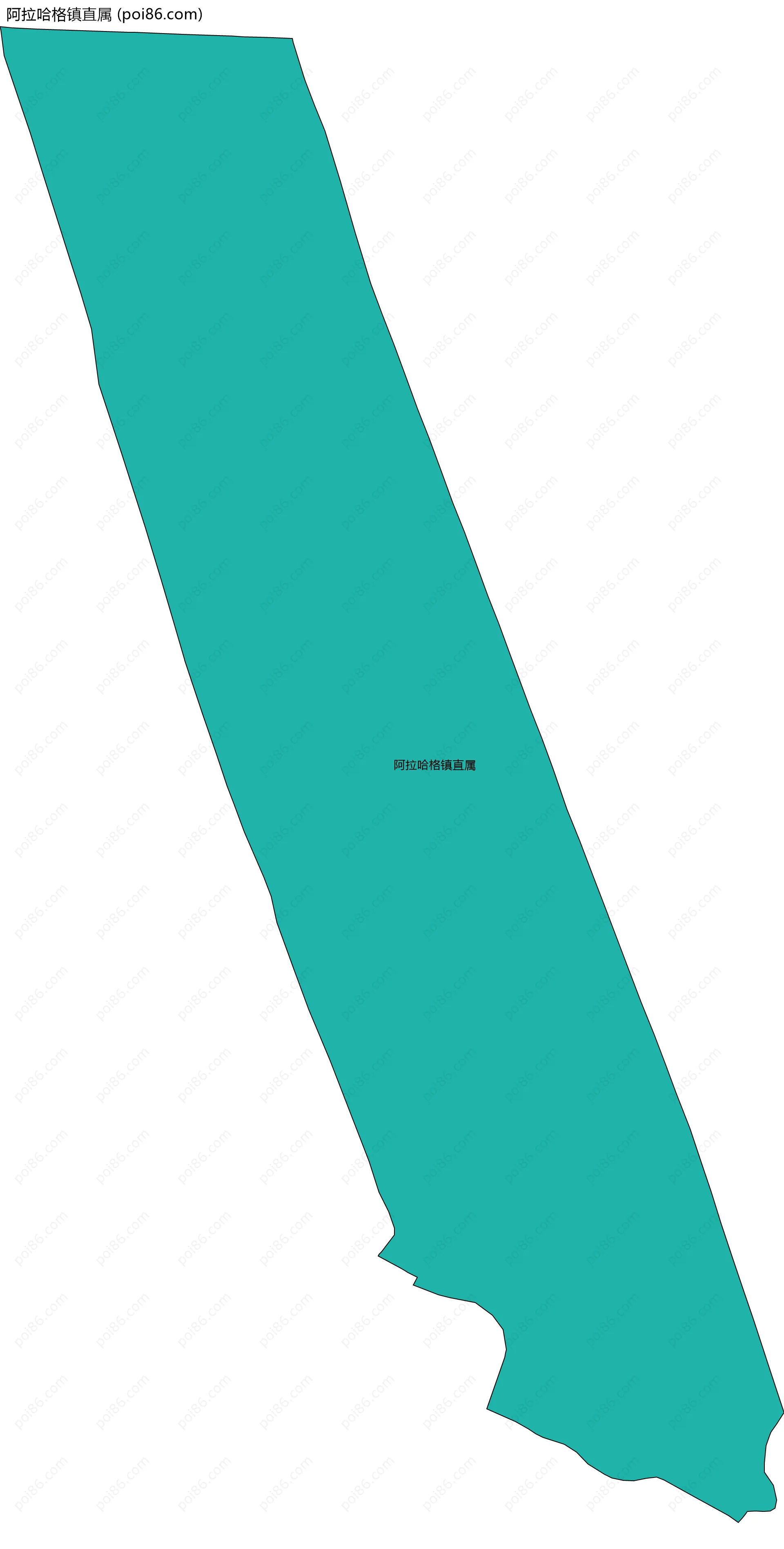 阿拉哈格镇直属边界地图