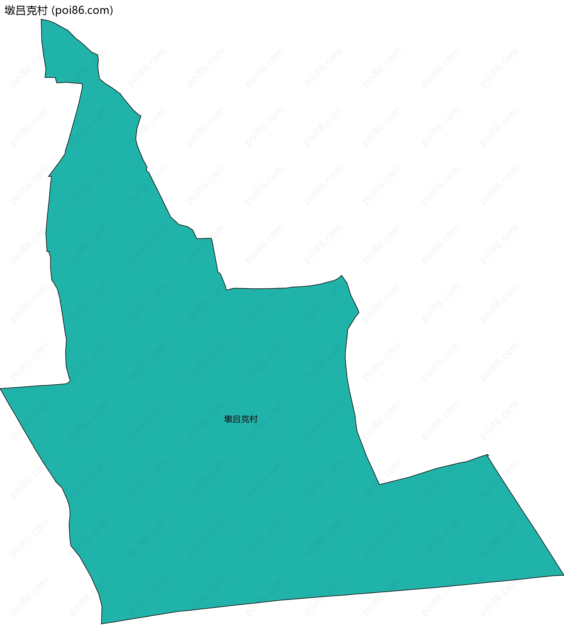 墩吕克村边界地图