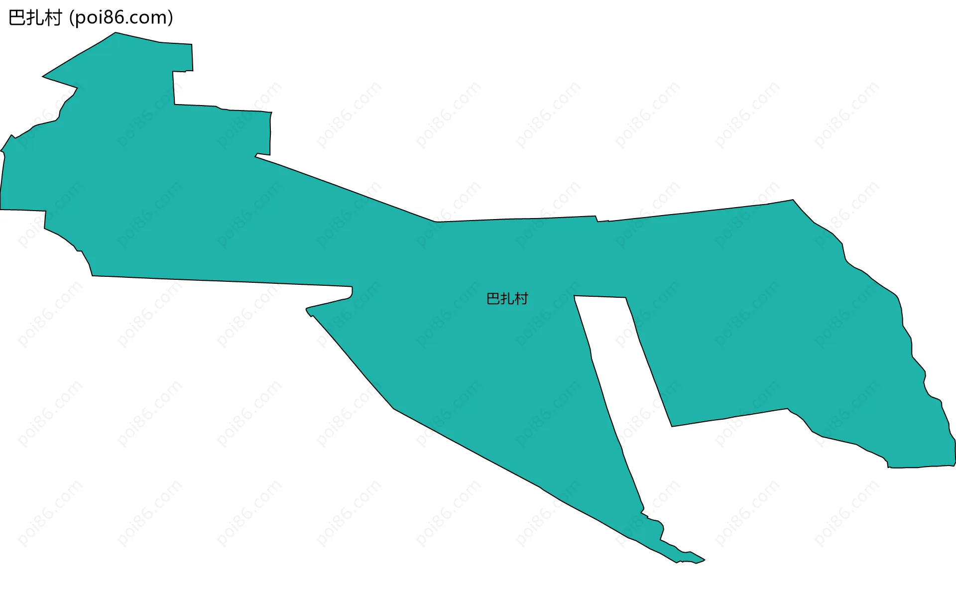 巴扎村边界地图