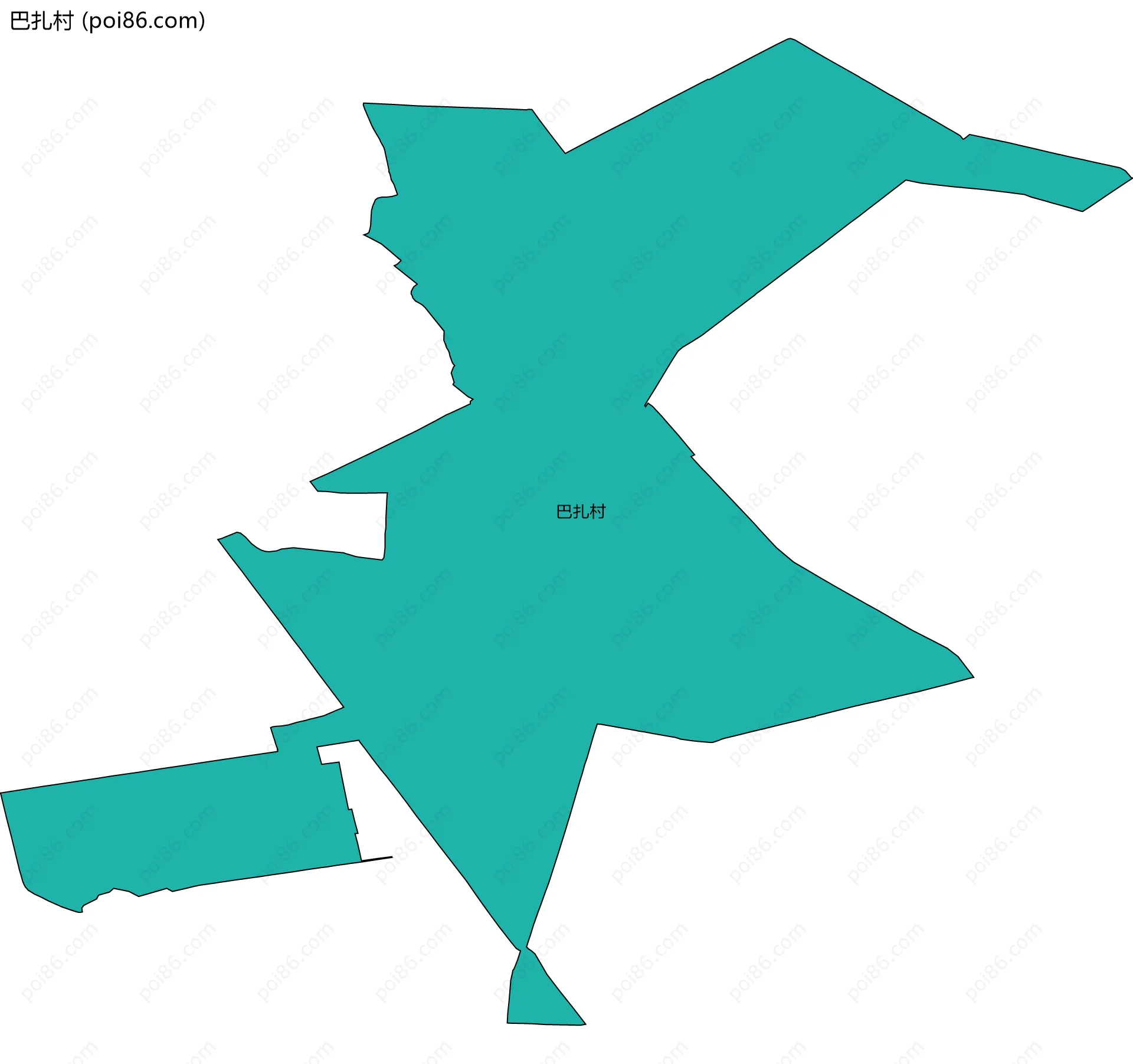 巴扎村边界地图