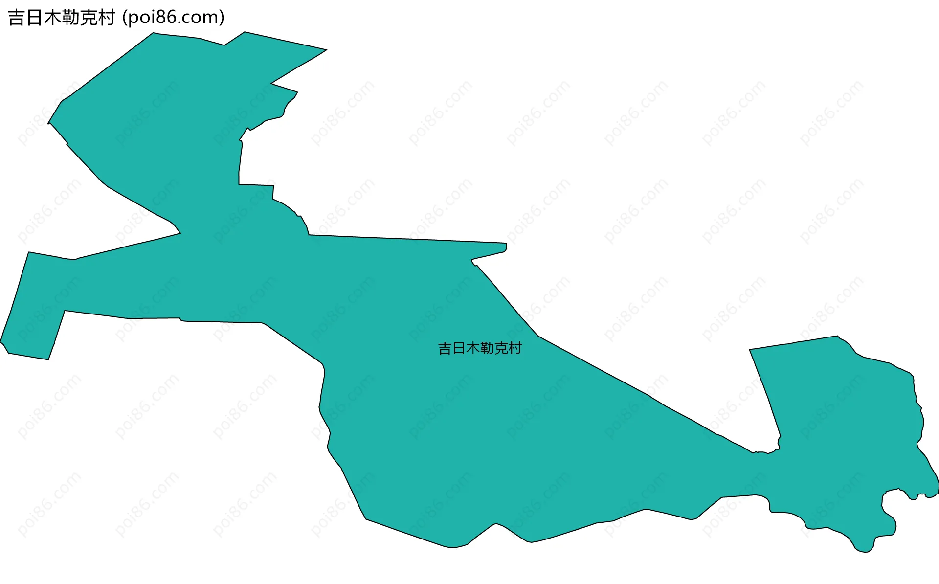 吉日木勒克村边界地图