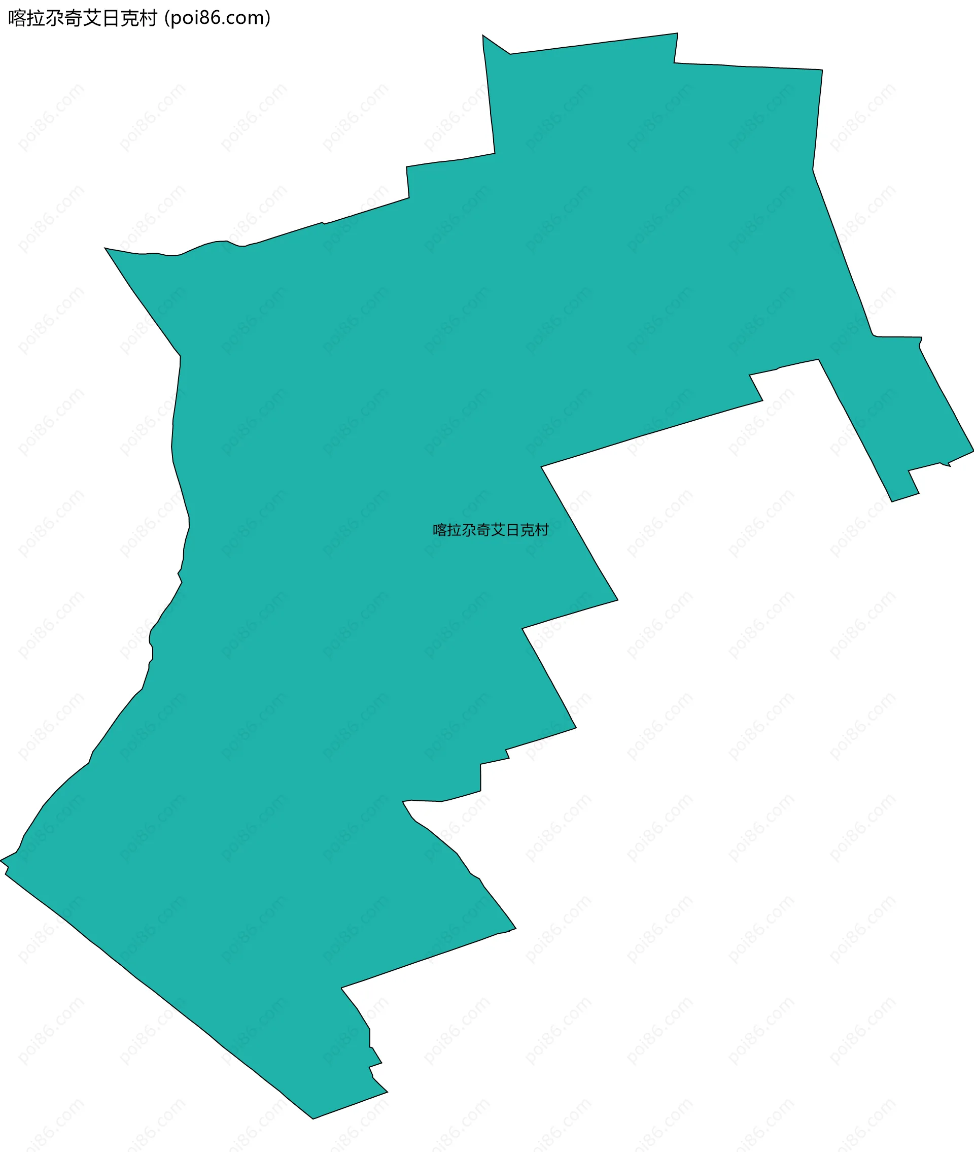 喀拉尕奇艾日克村边界地图