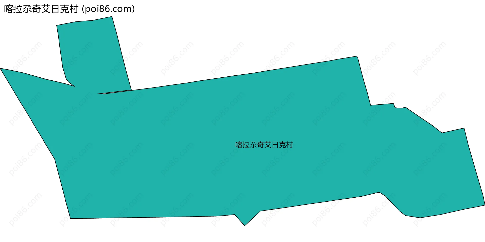 喀拉尕奇艾日克村边界地图