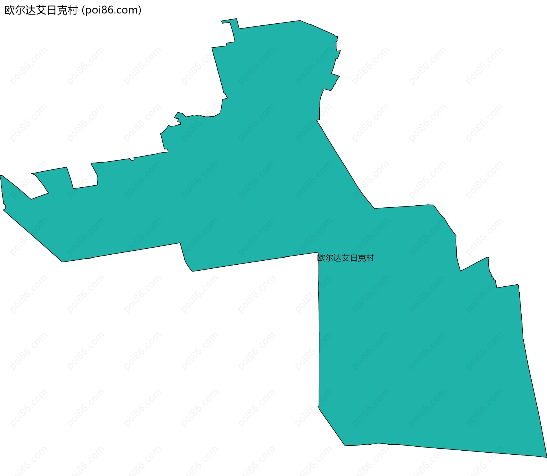 欧尔达艾日克村边界地图