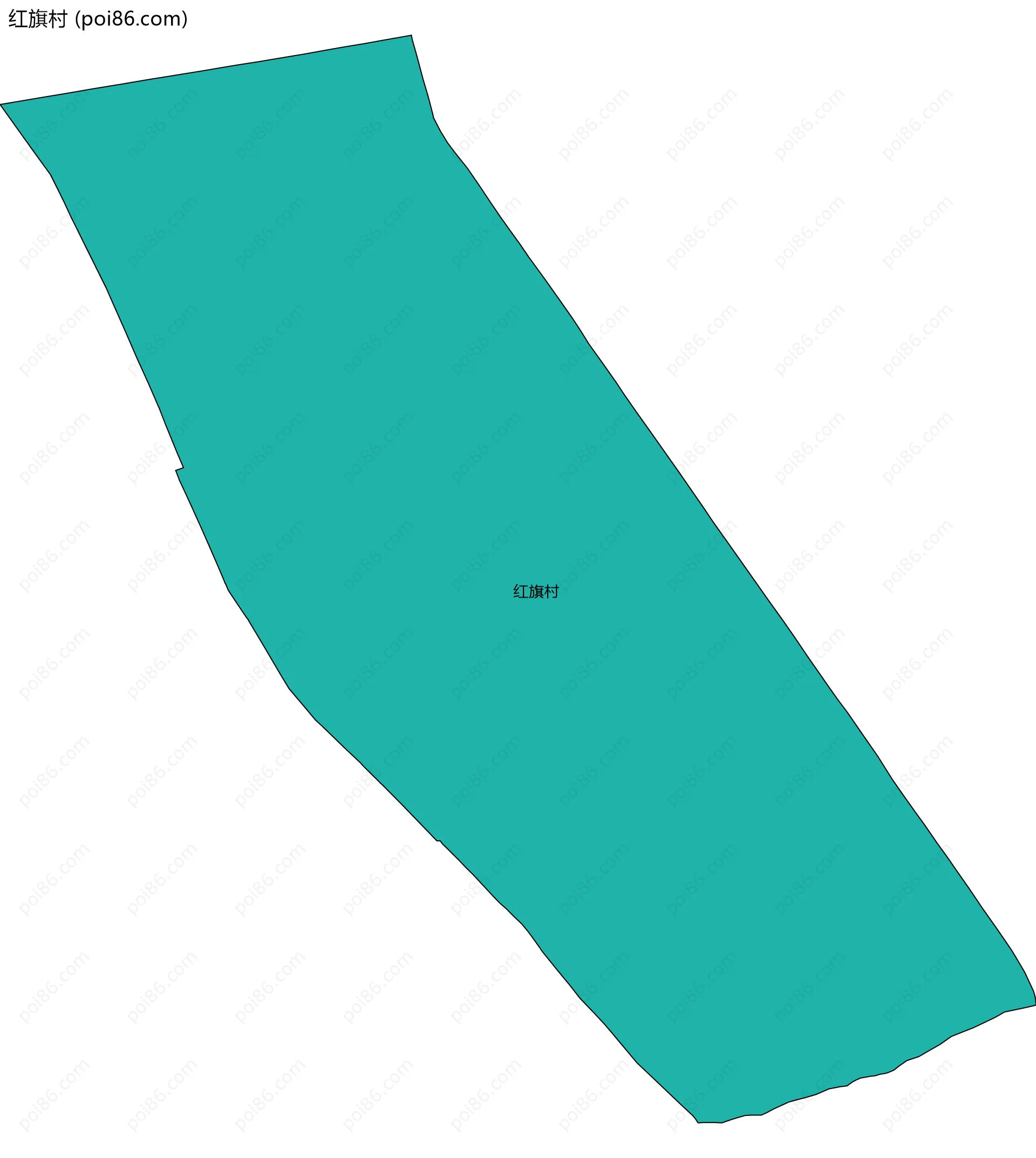 红旗村边界地图