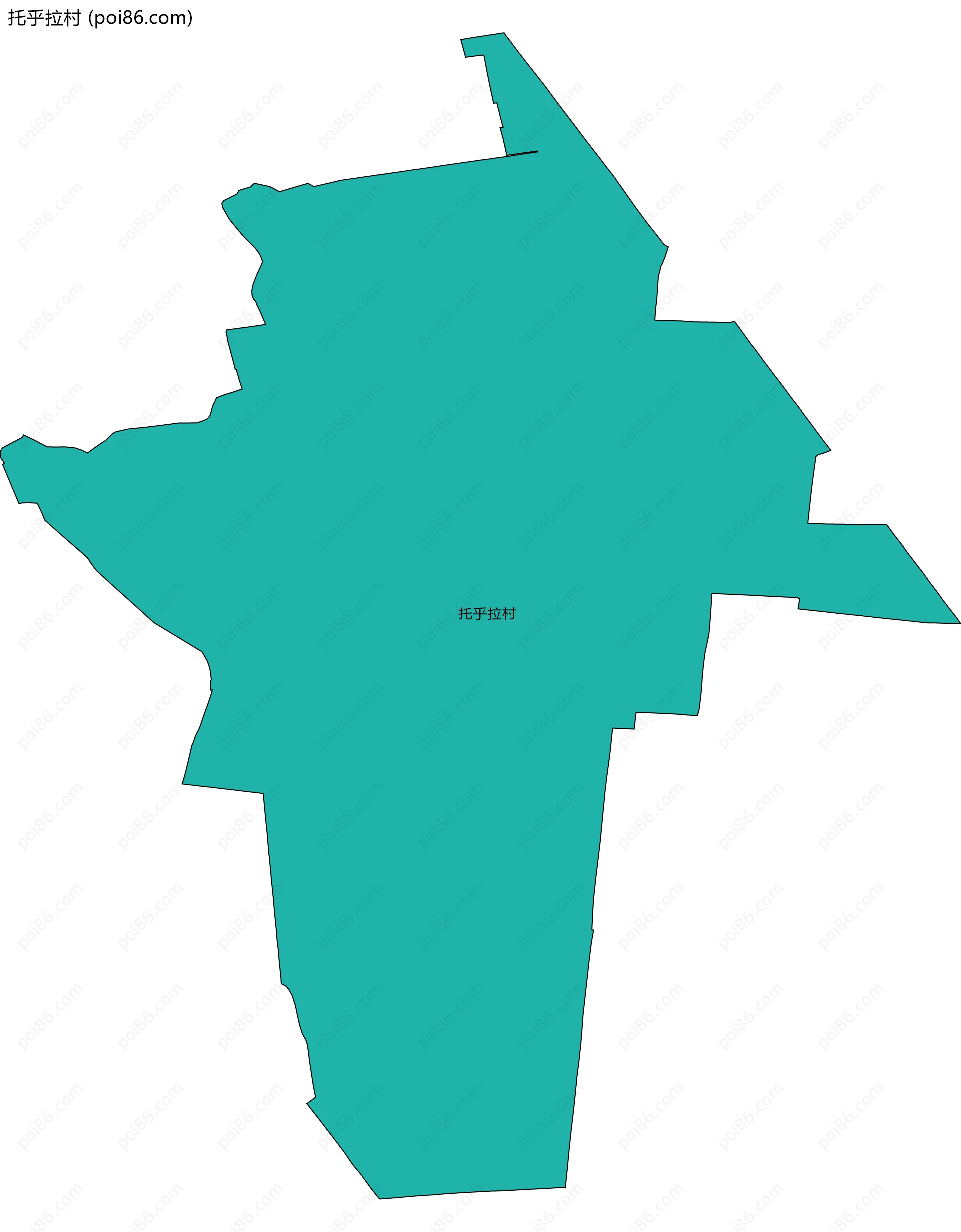 托乎拉村边界地图