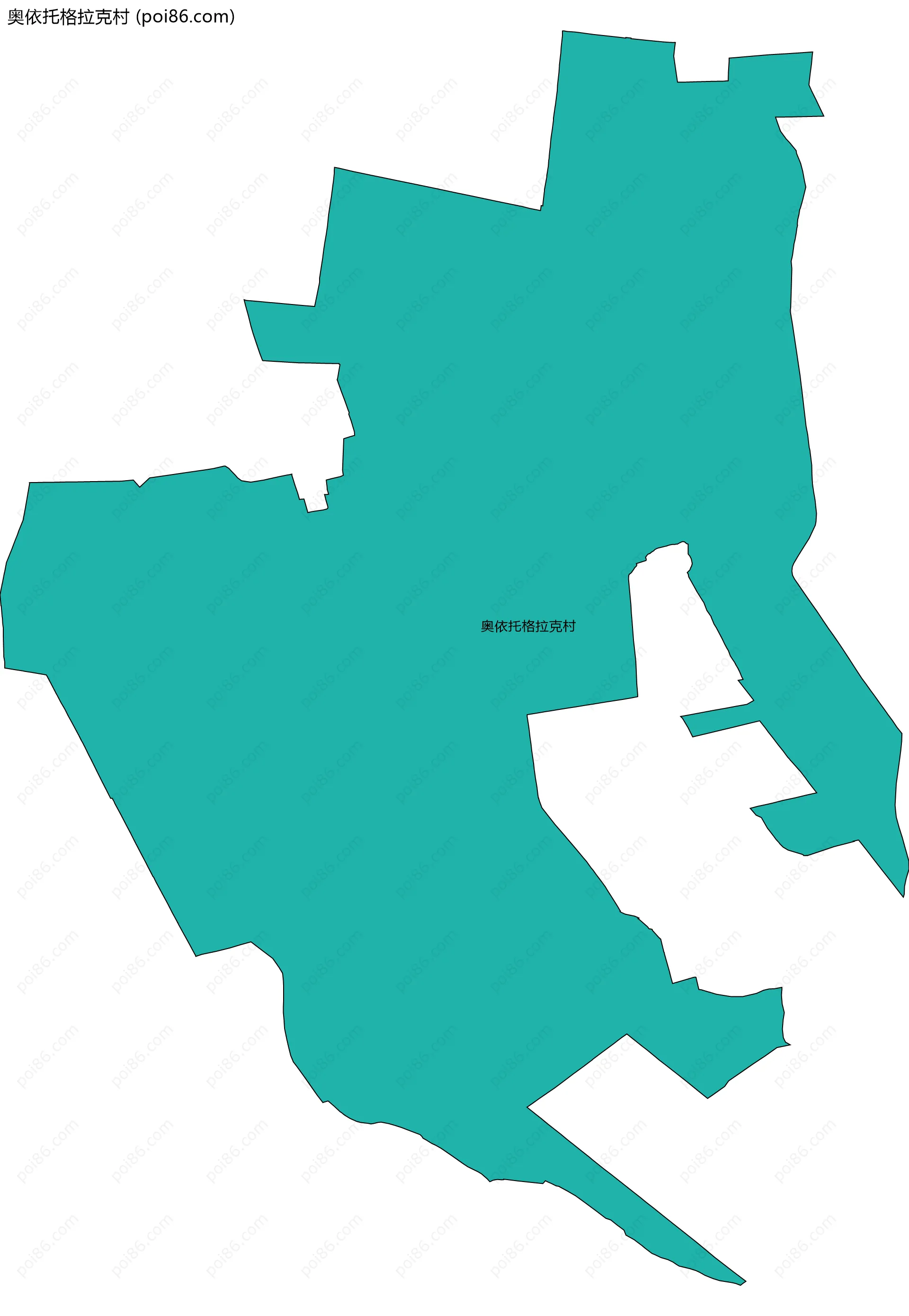 奥依托格拉克村边界地图