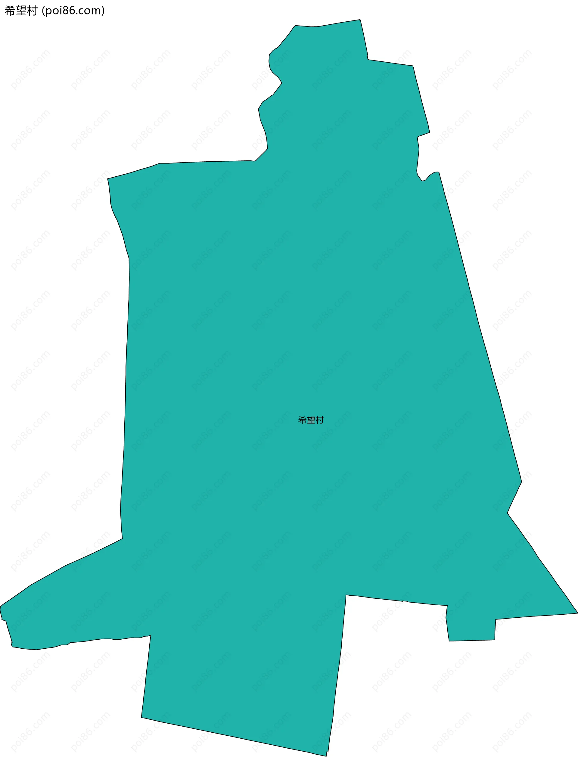 希望村边界地图