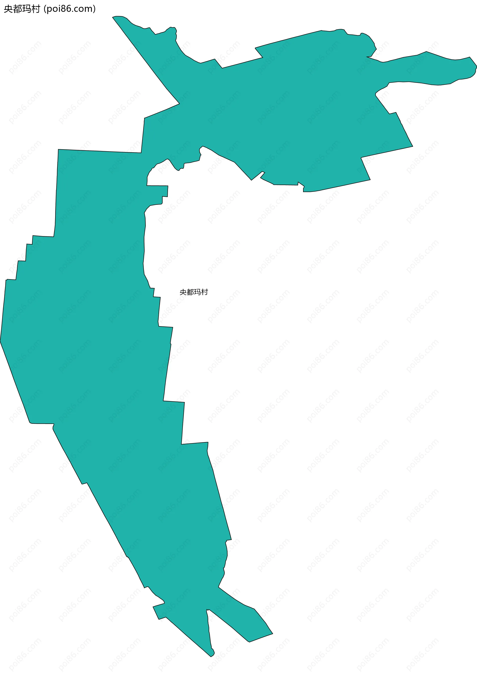 央都玛村边界地图