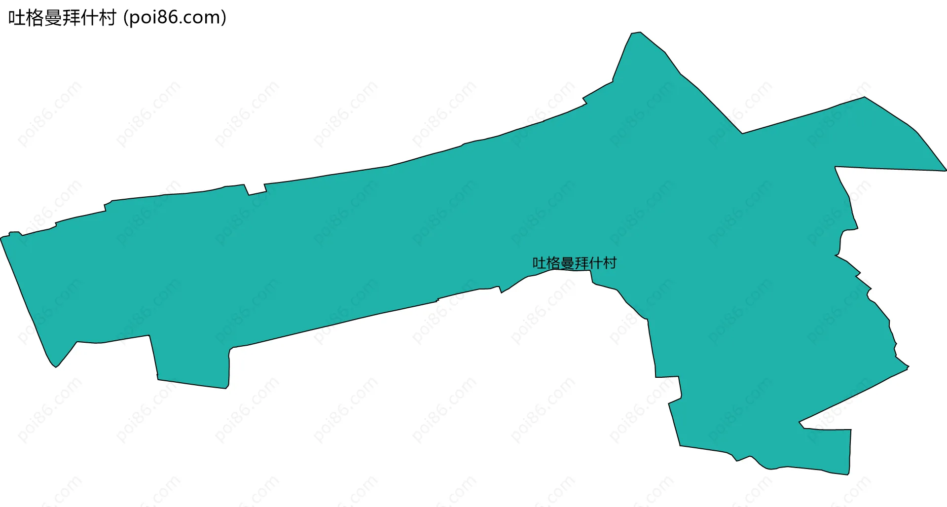 吐格曼拜什村边界地图