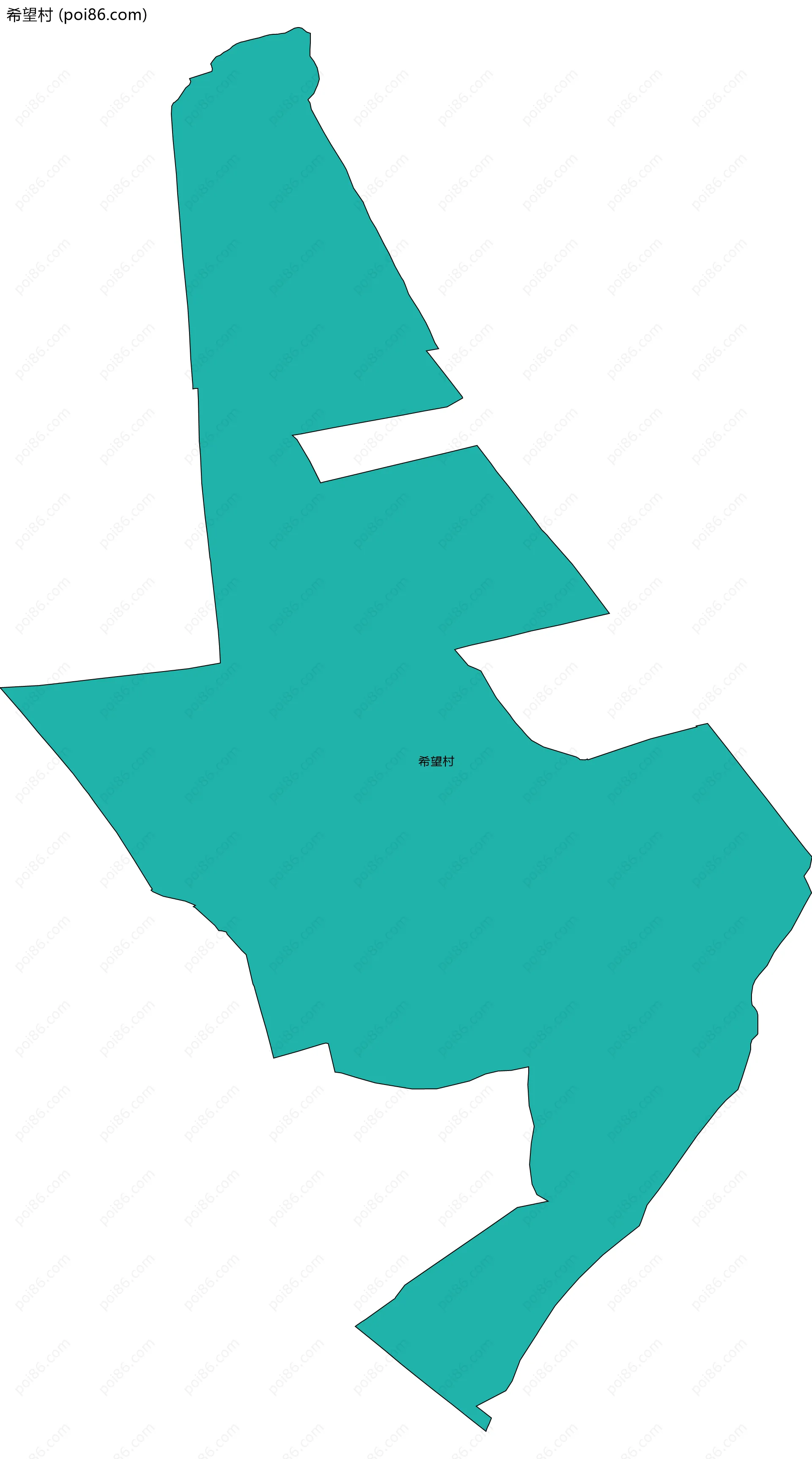 希望村边界地图