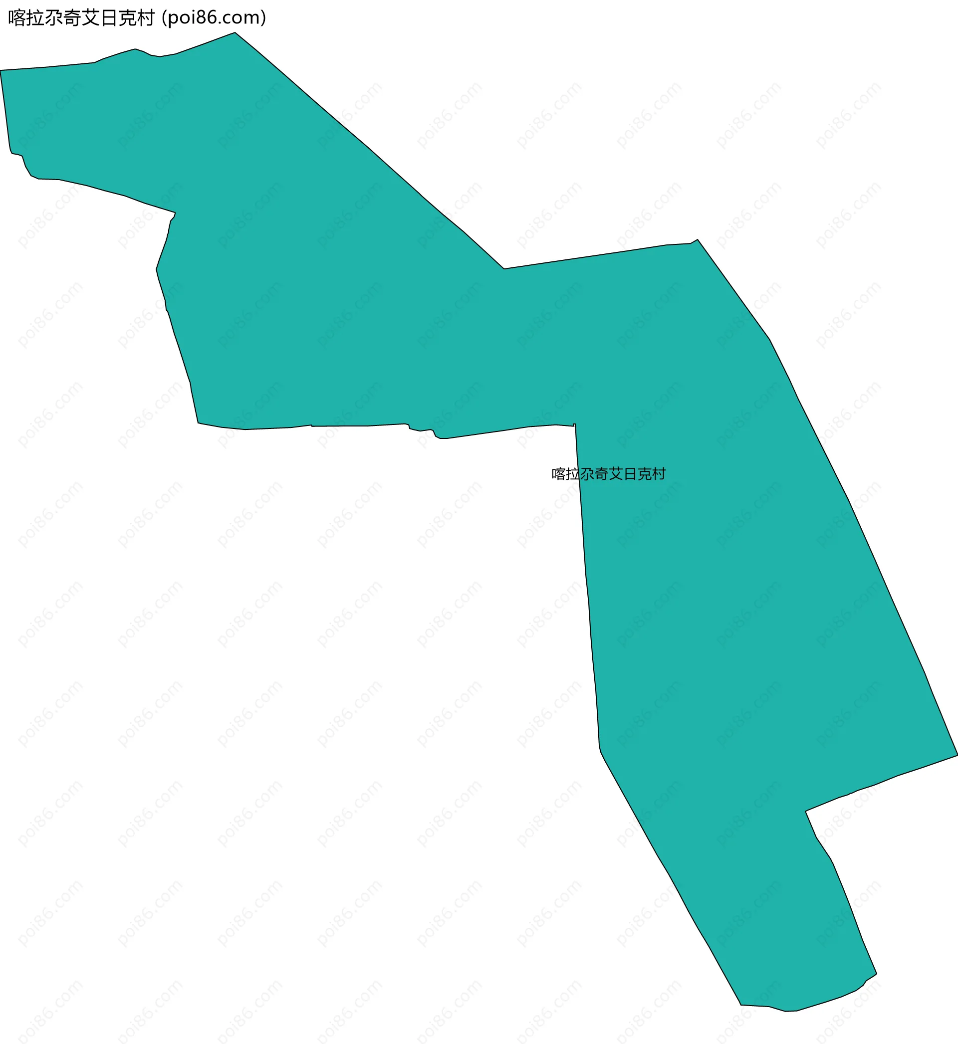 喀拉尕奇艾日克村边界地图