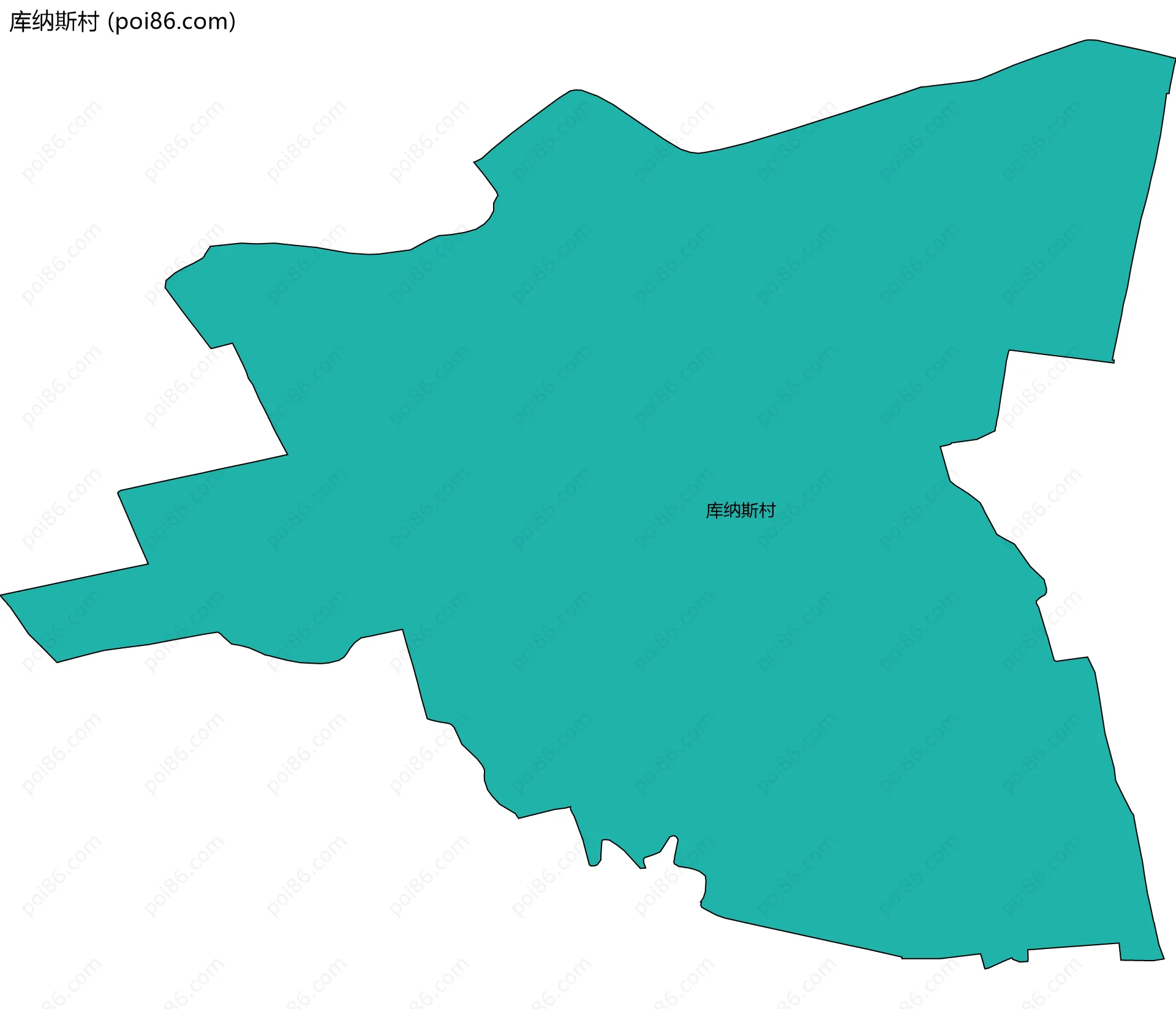 库纳斯村边界地图