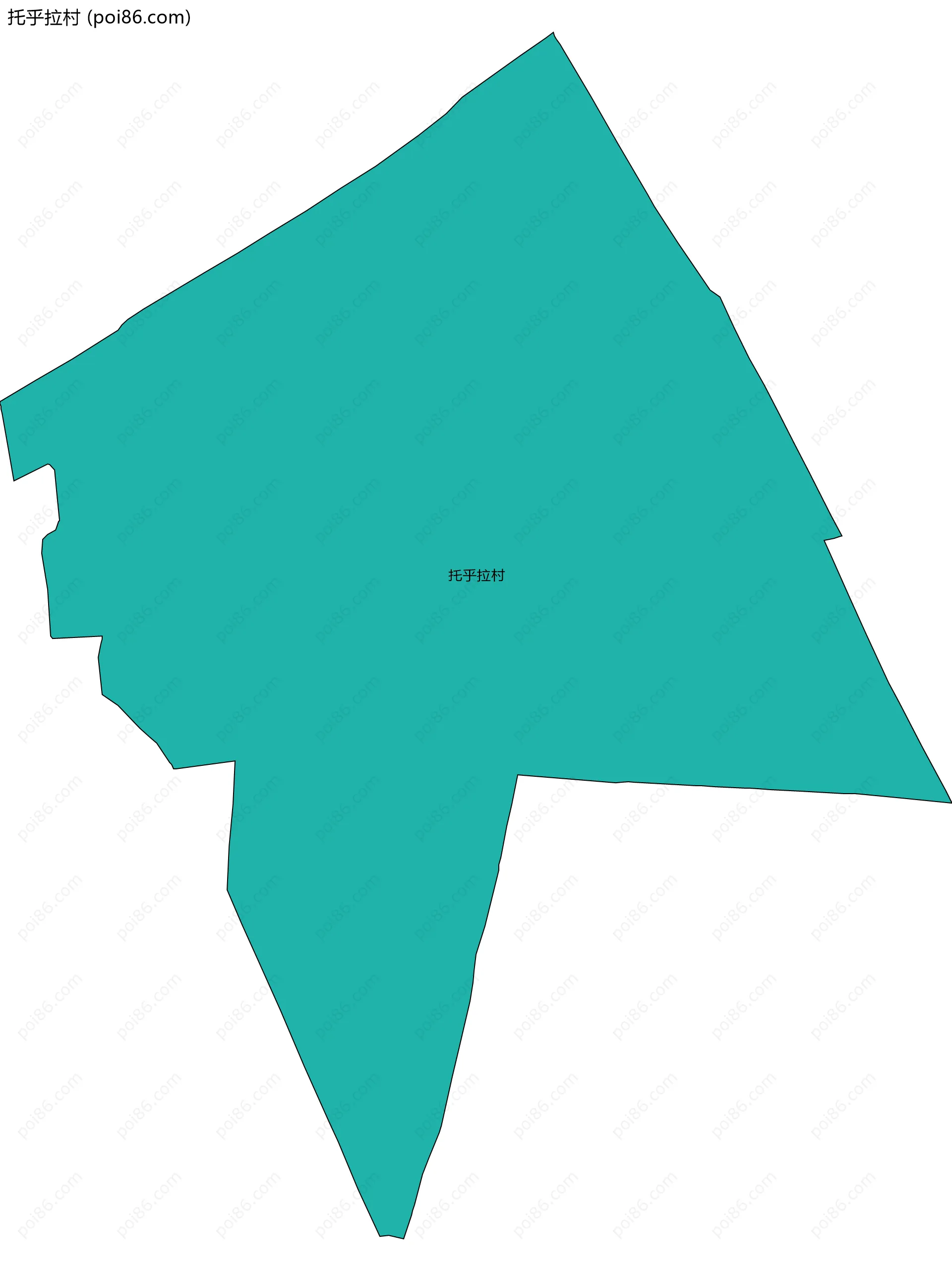 托乎拉村边界地图